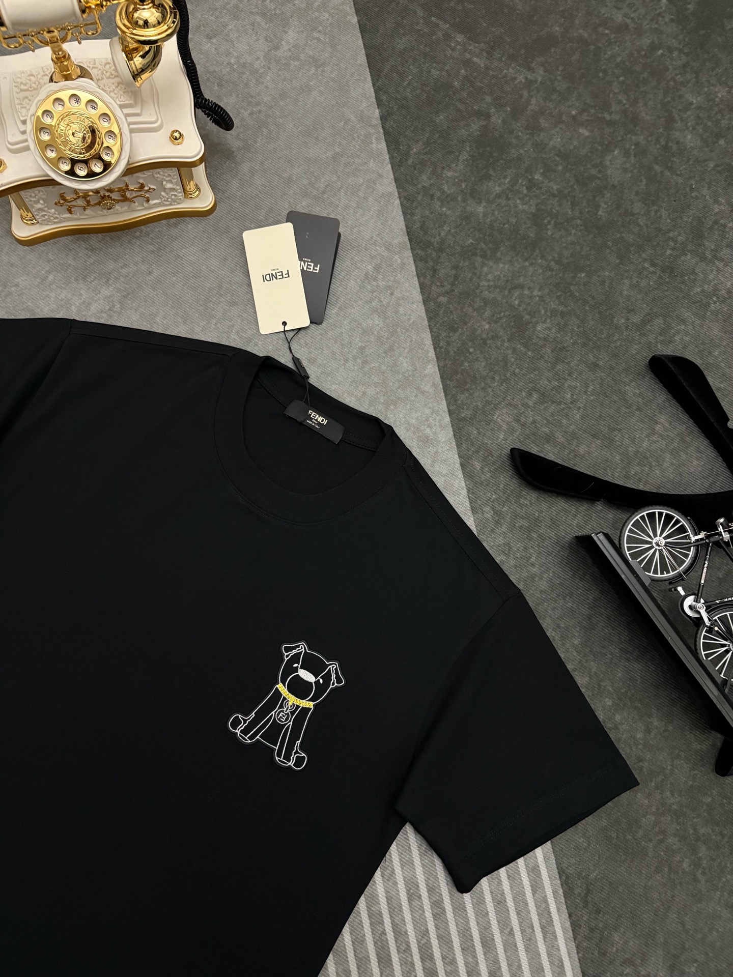 Fendi FENDI 芬迪 刺绣棉质短袖T恤