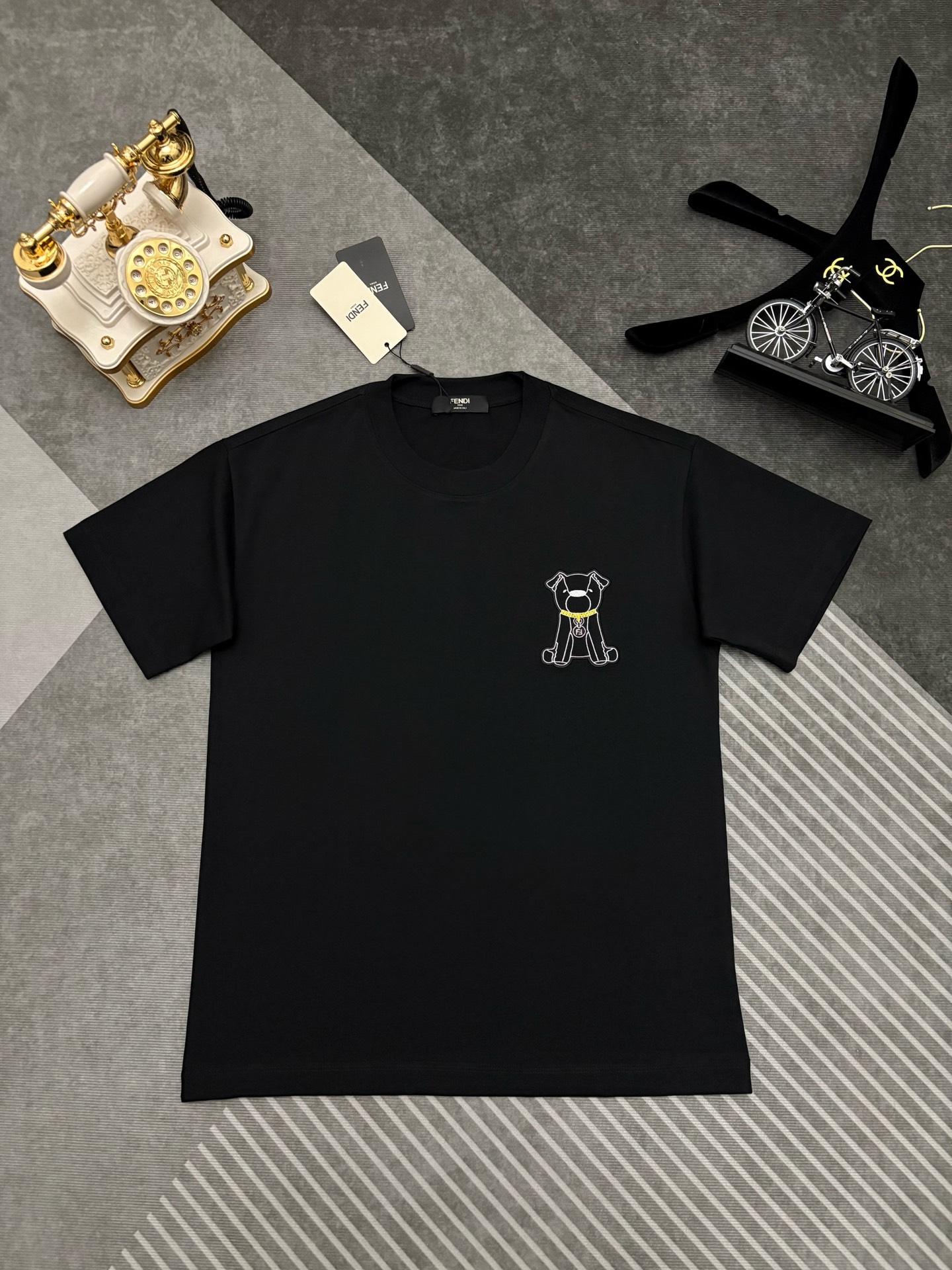 Fendi FENDI 芬迪 刺绣棉质短袖T恤
