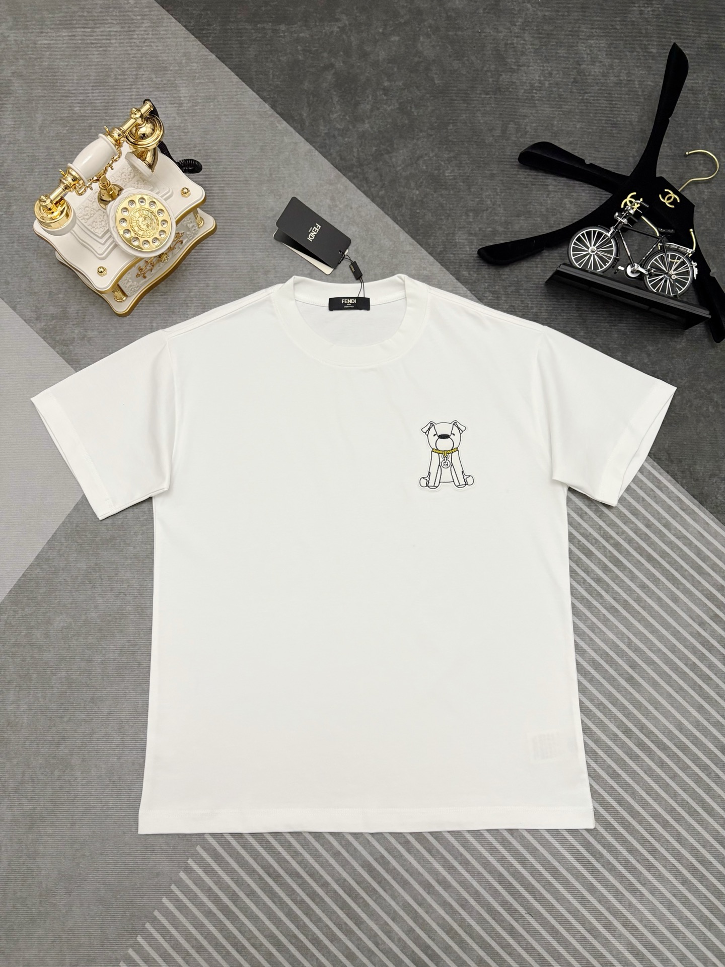 Fendi FENDI 芬迪 刺绣棉质短袖T恤
