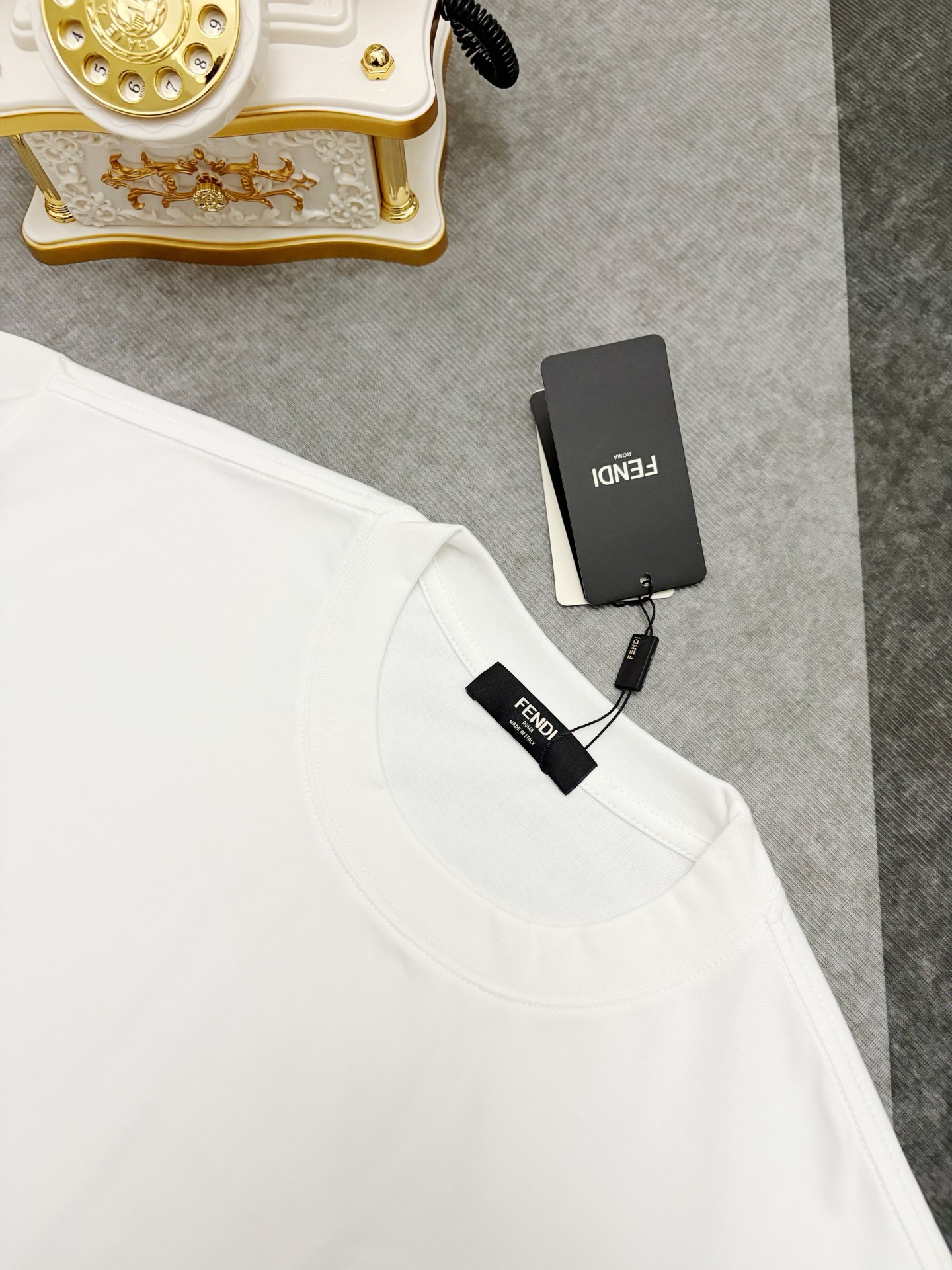 Fendi FENDI 芬迪 刺绣棉质短袖T恤