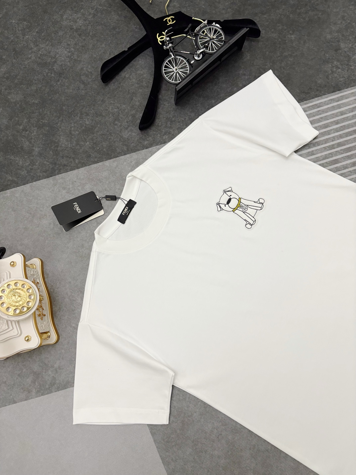 Fendi FENDI 芬迪 刺绣棉质短袖T恤