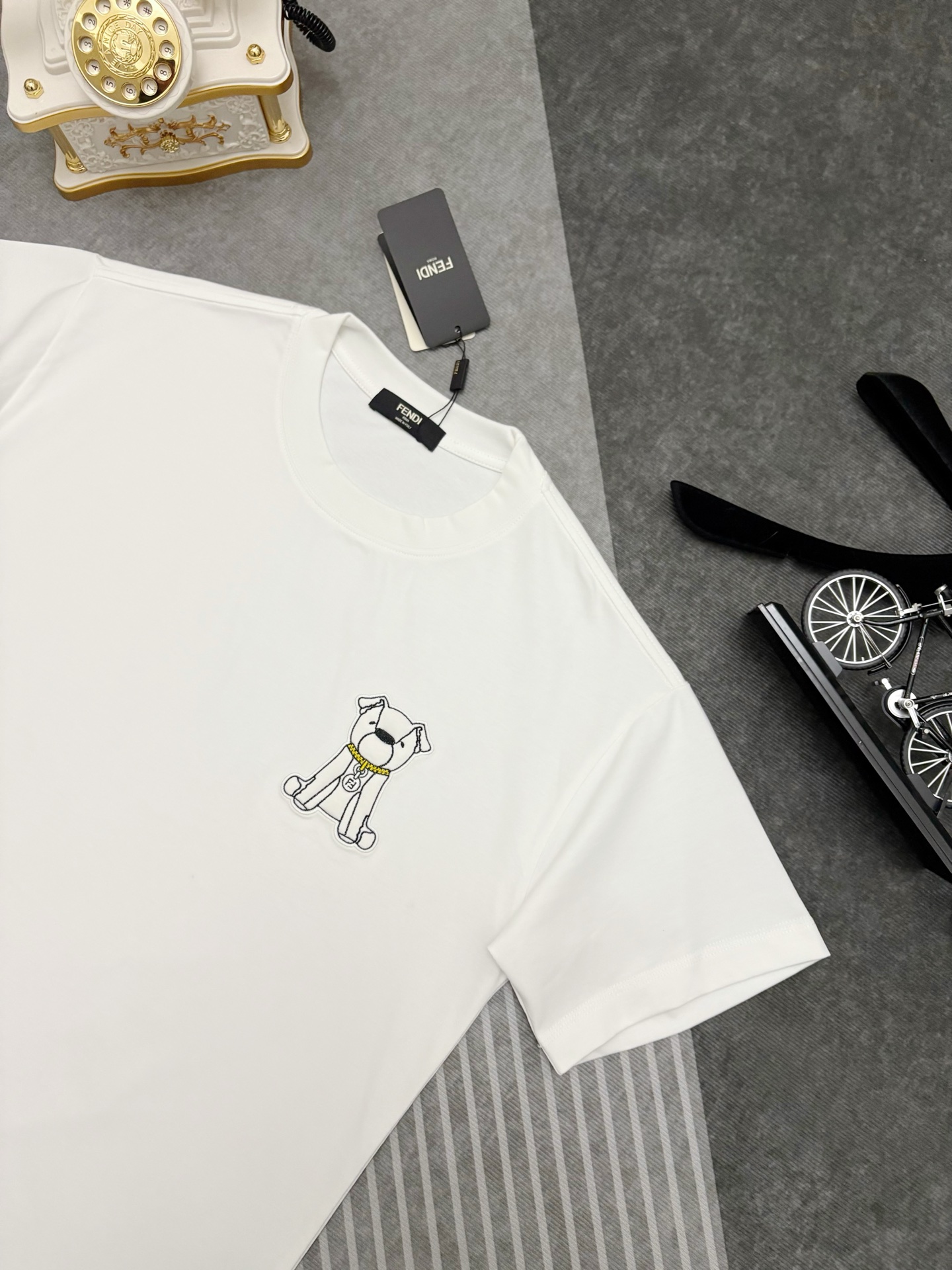 Fendi FENDI 芬迪 刺绣棉质短袖T恤