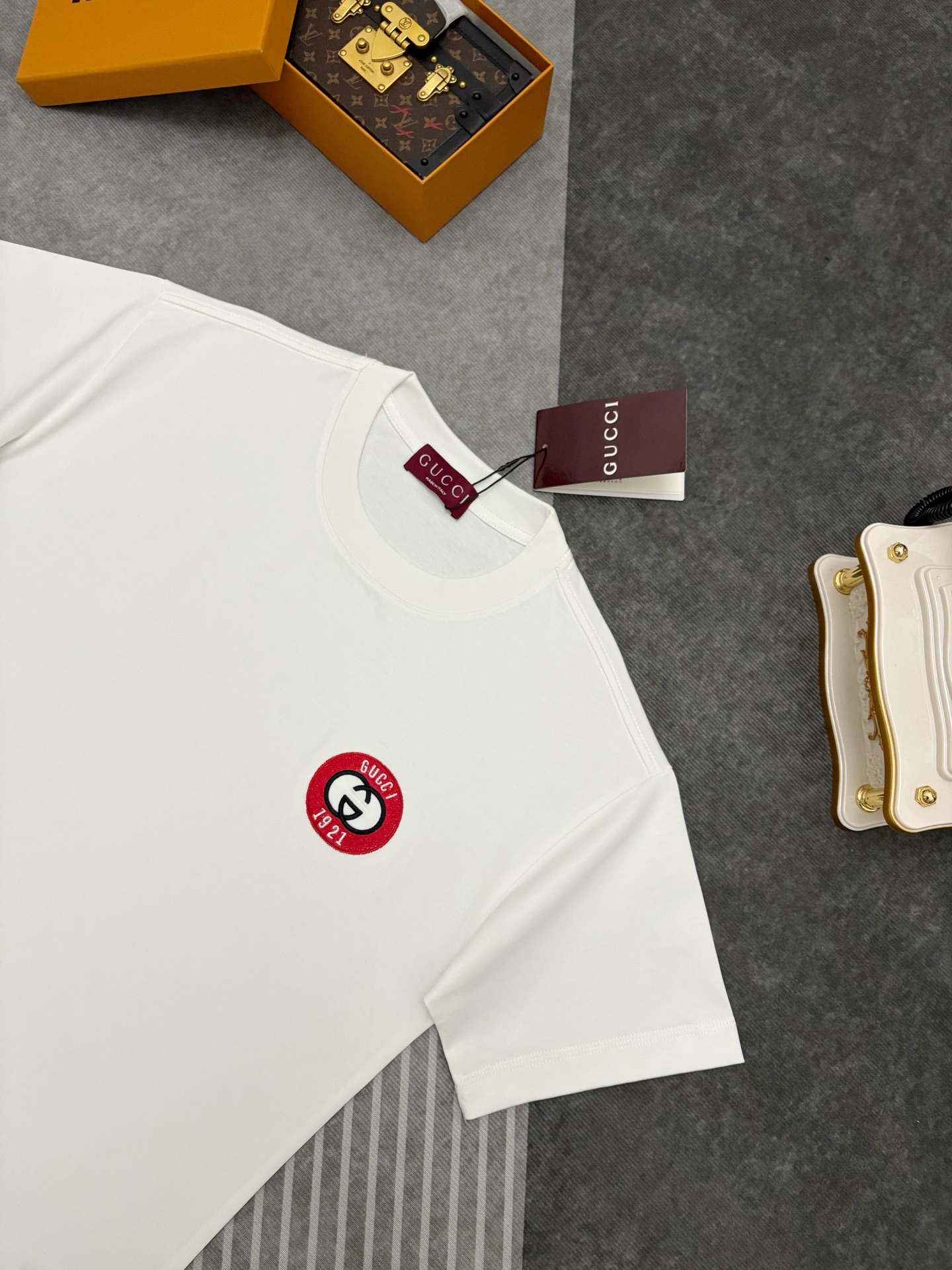 Gucci Gucci 古驰刺绣棉质短袖T恤
