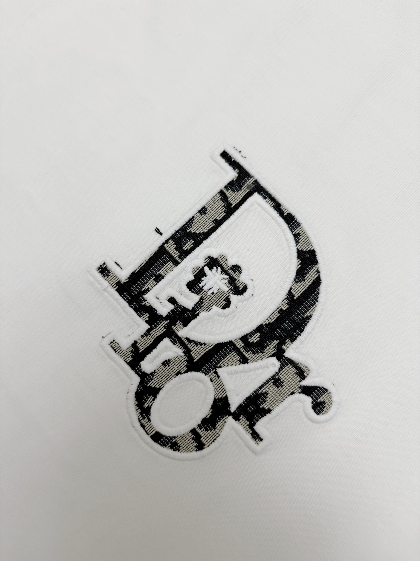 Dior Dior 迪奥 满印CD刺绣双纱棉短袖T恤