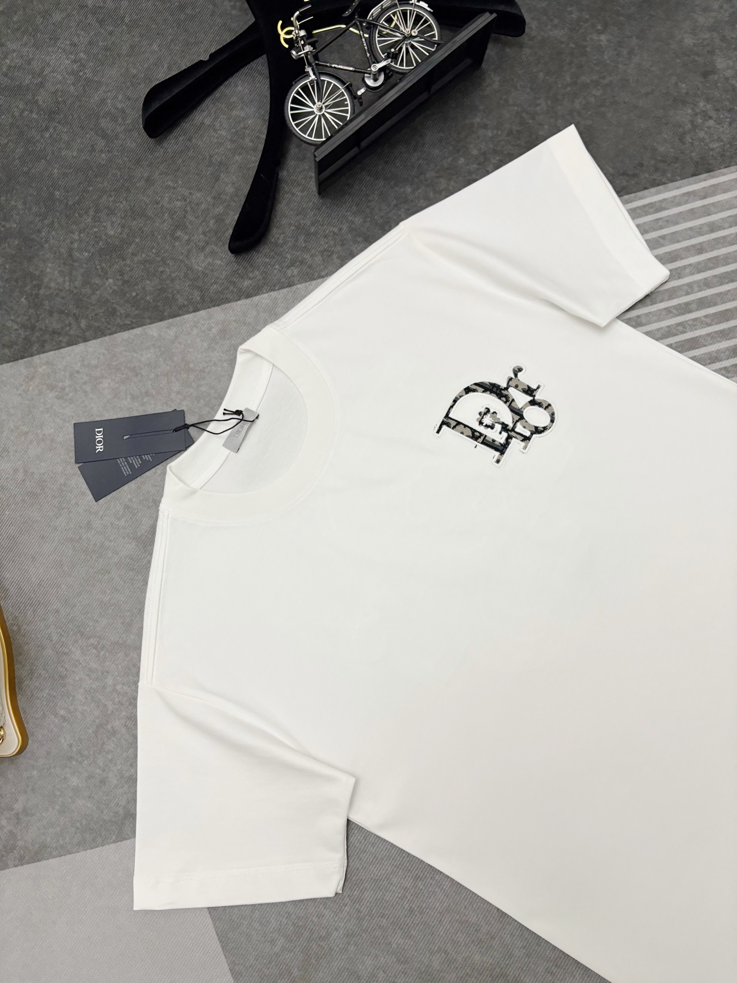 Dior Dior 迪奥 满印CD刺绣双纱棉短袖T恤