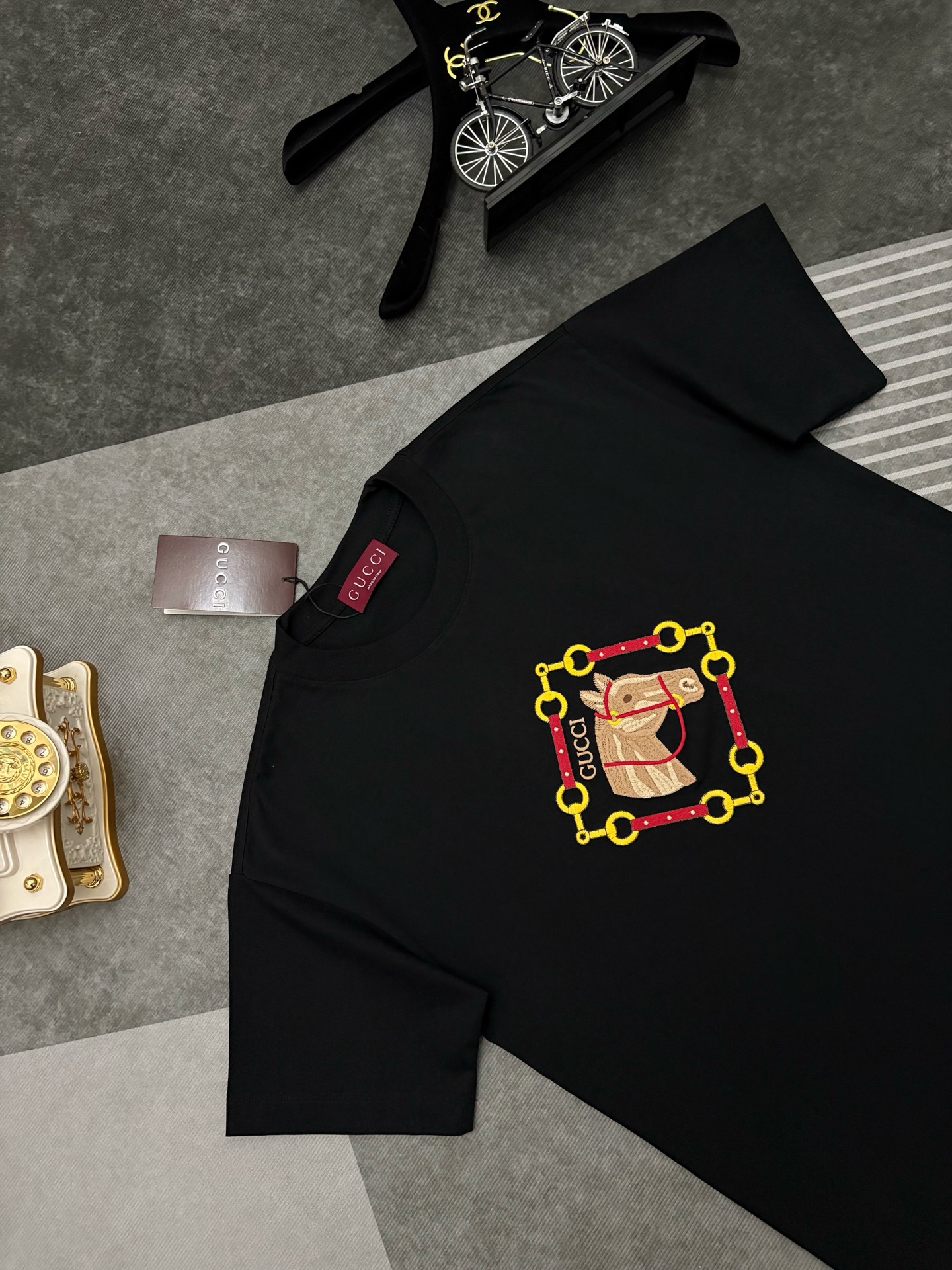Gucci Gucci 古驰马年限定刺绣棉质短袖T恤