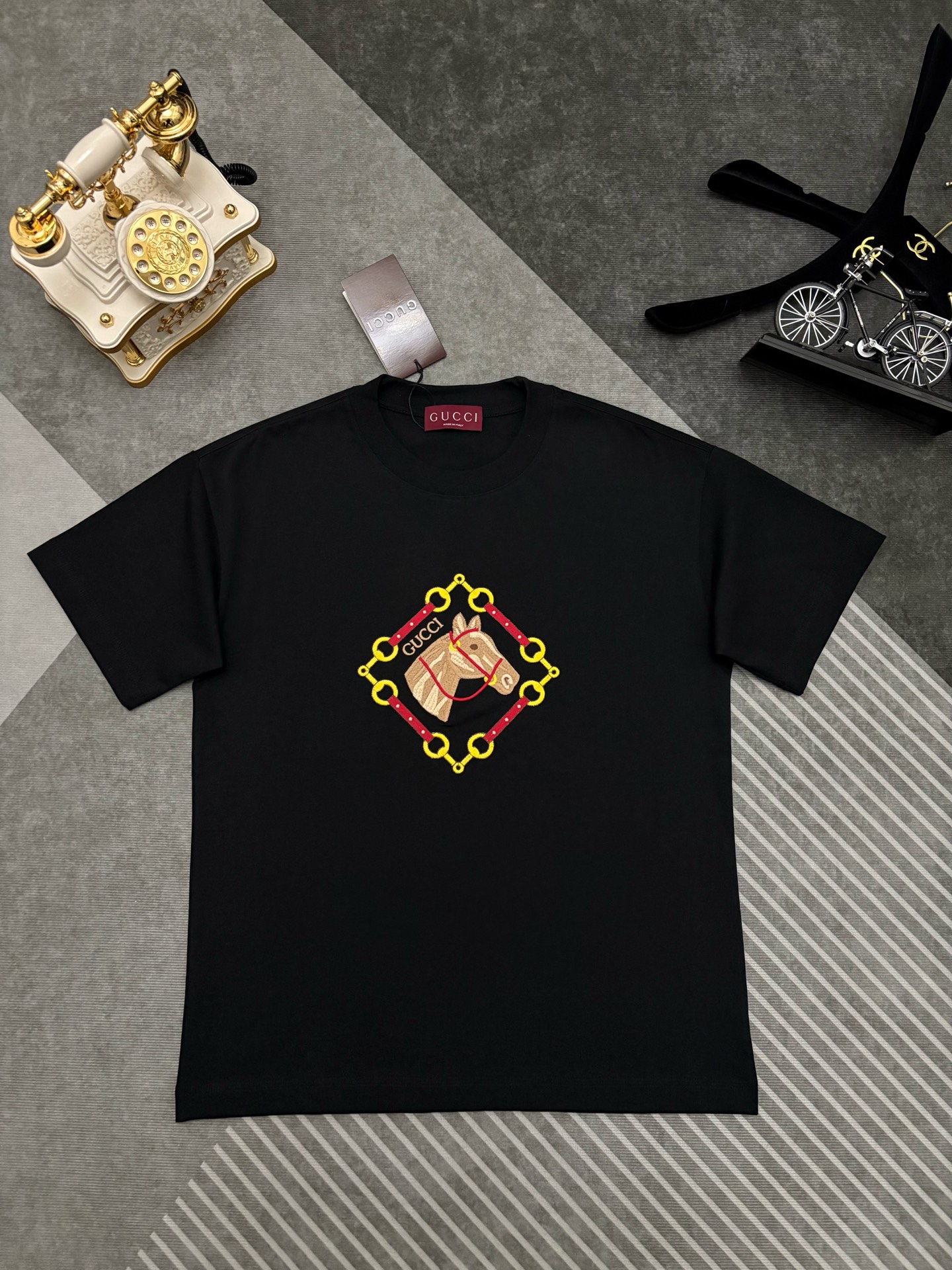 Gucci Gucci 古驰马年限定刺绣棉质短袖T恤