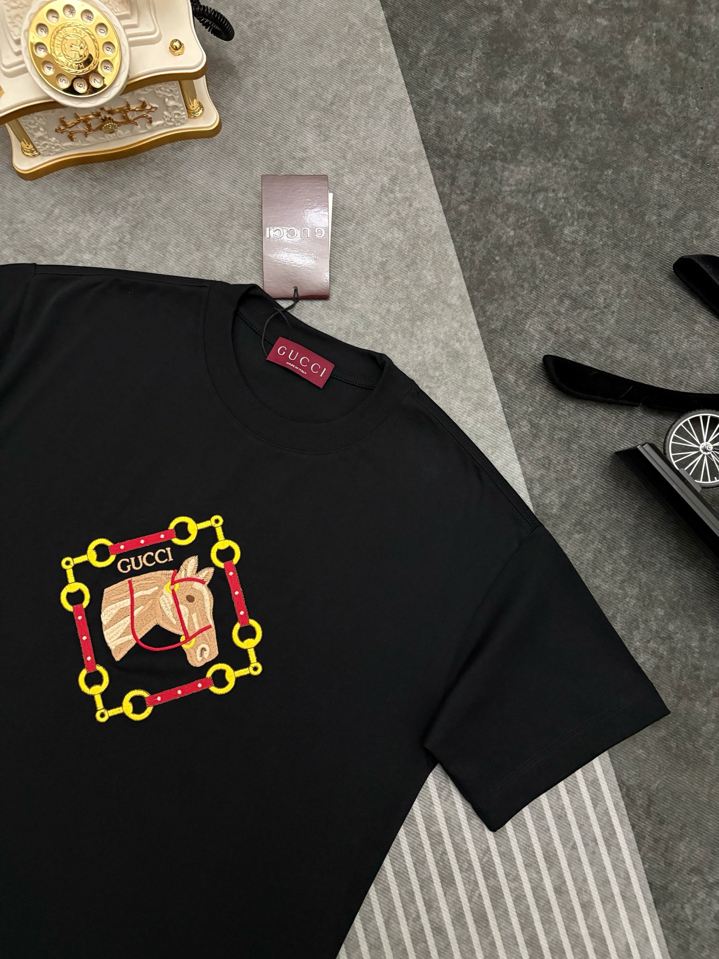 Gucci Gucci 古驰马年限定刺绣棉质短袖T恤