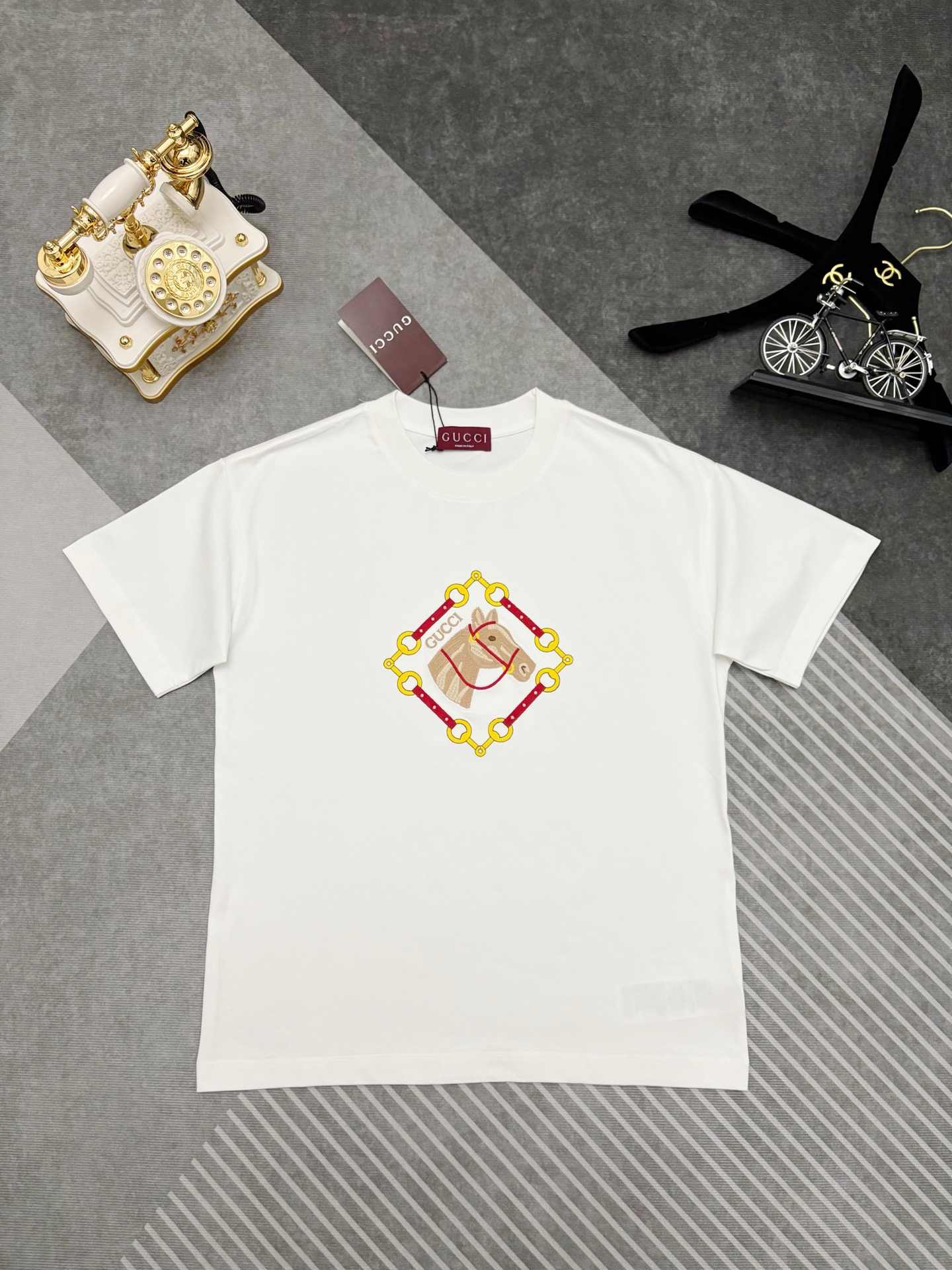 Gucci Gucci 古驰马年限定刺绣棉质短袖T恤