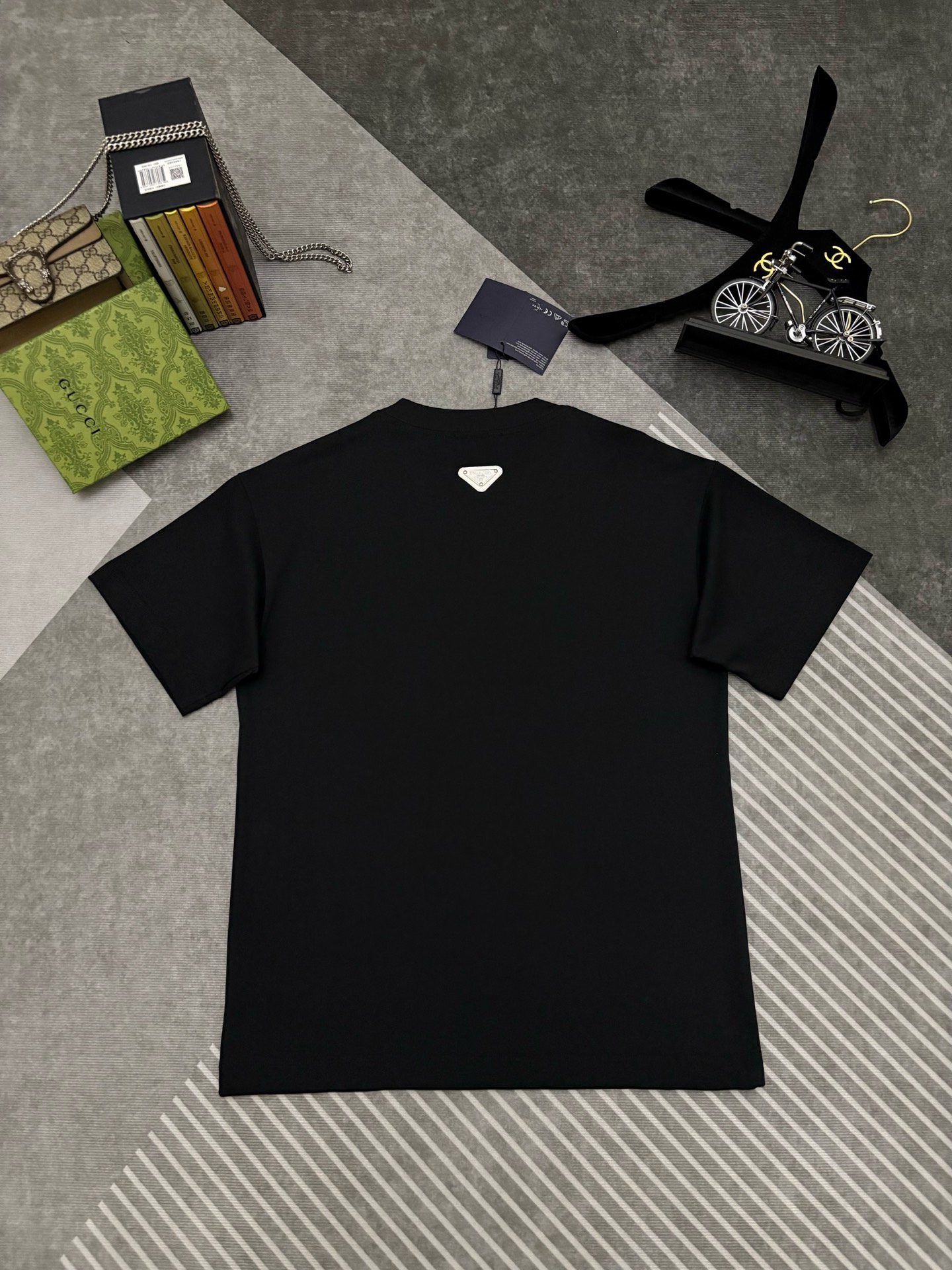 Prada PRADA 普拉达涂鸦刺绣双纱棉质短袖T恤