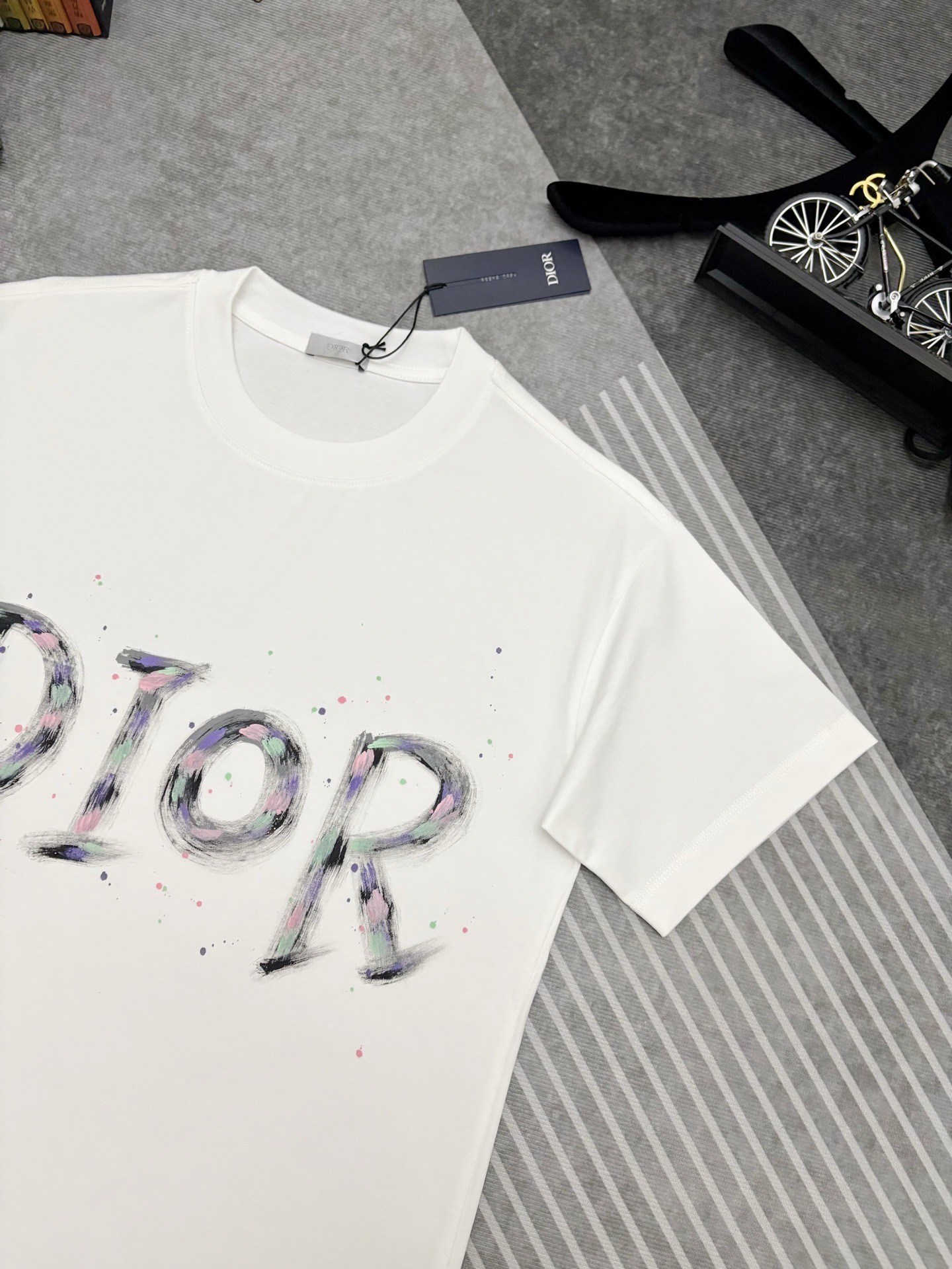Dior Dior 迪奥 涂鸦印花双纱棉短袖T恤