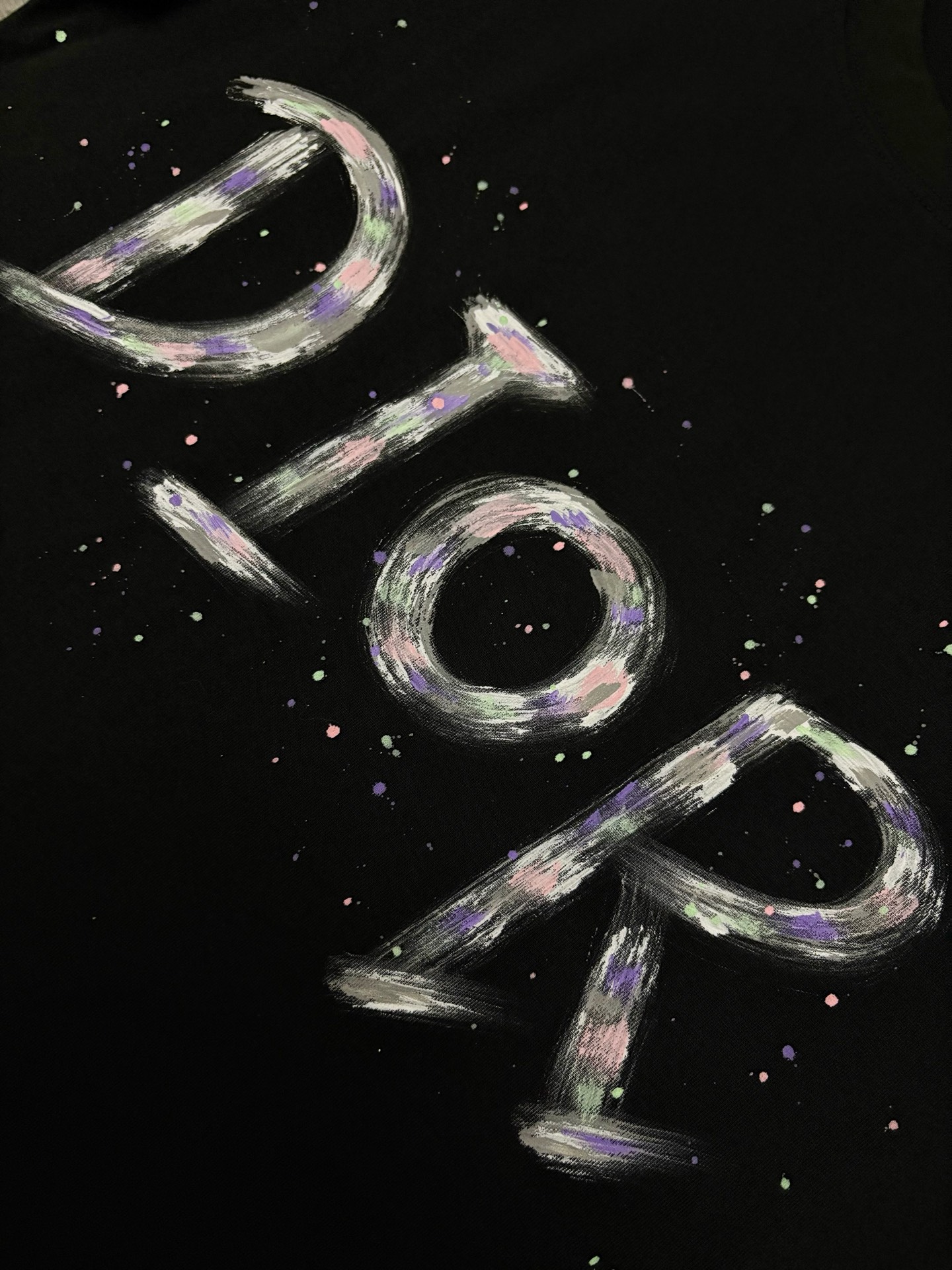 Dior Dior 迪奥 涂鸦印花双纱棉短袖T恤