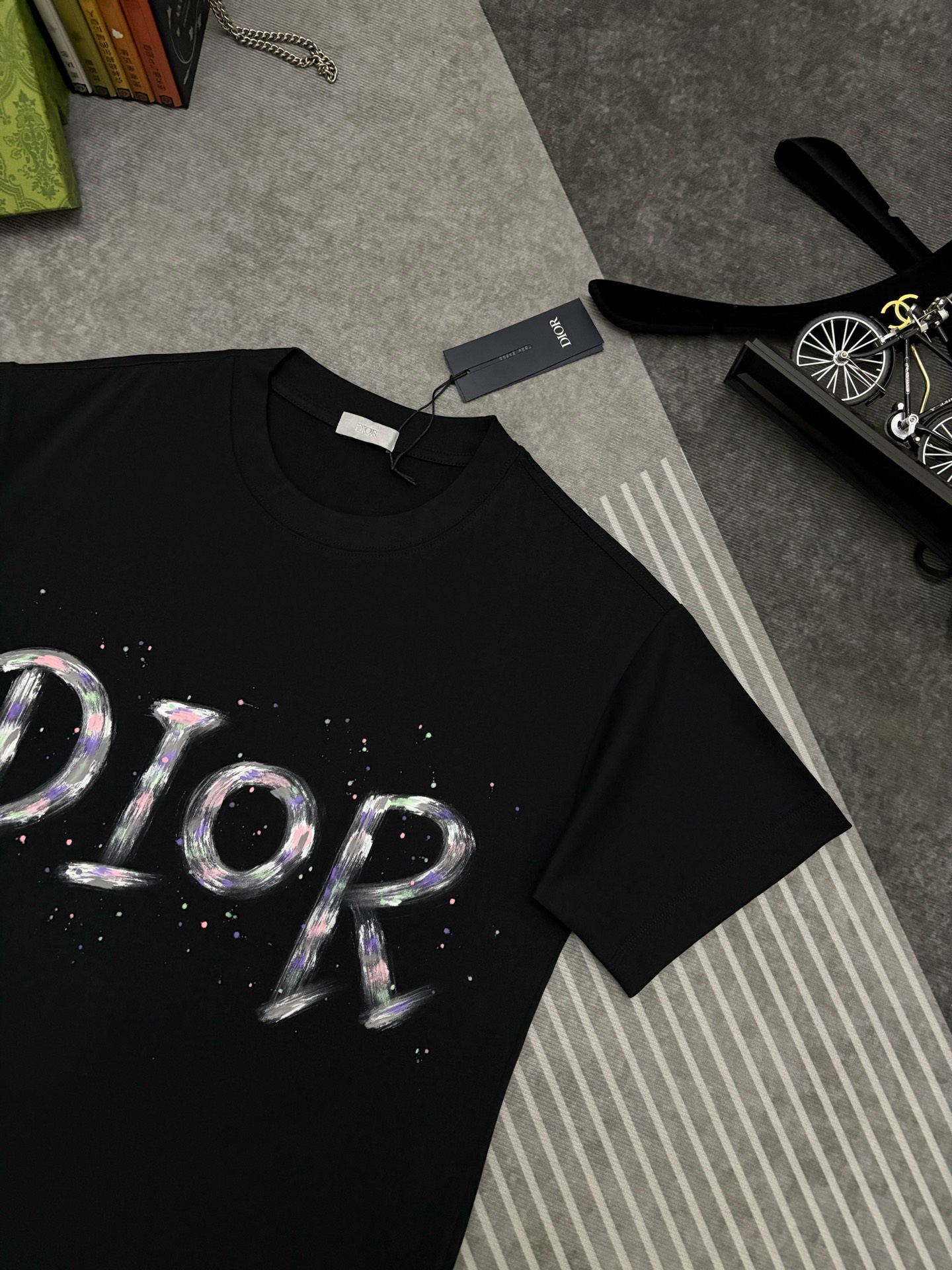 Dior Dior 迪奥 涂鸦印花双纱棉短袖T恤