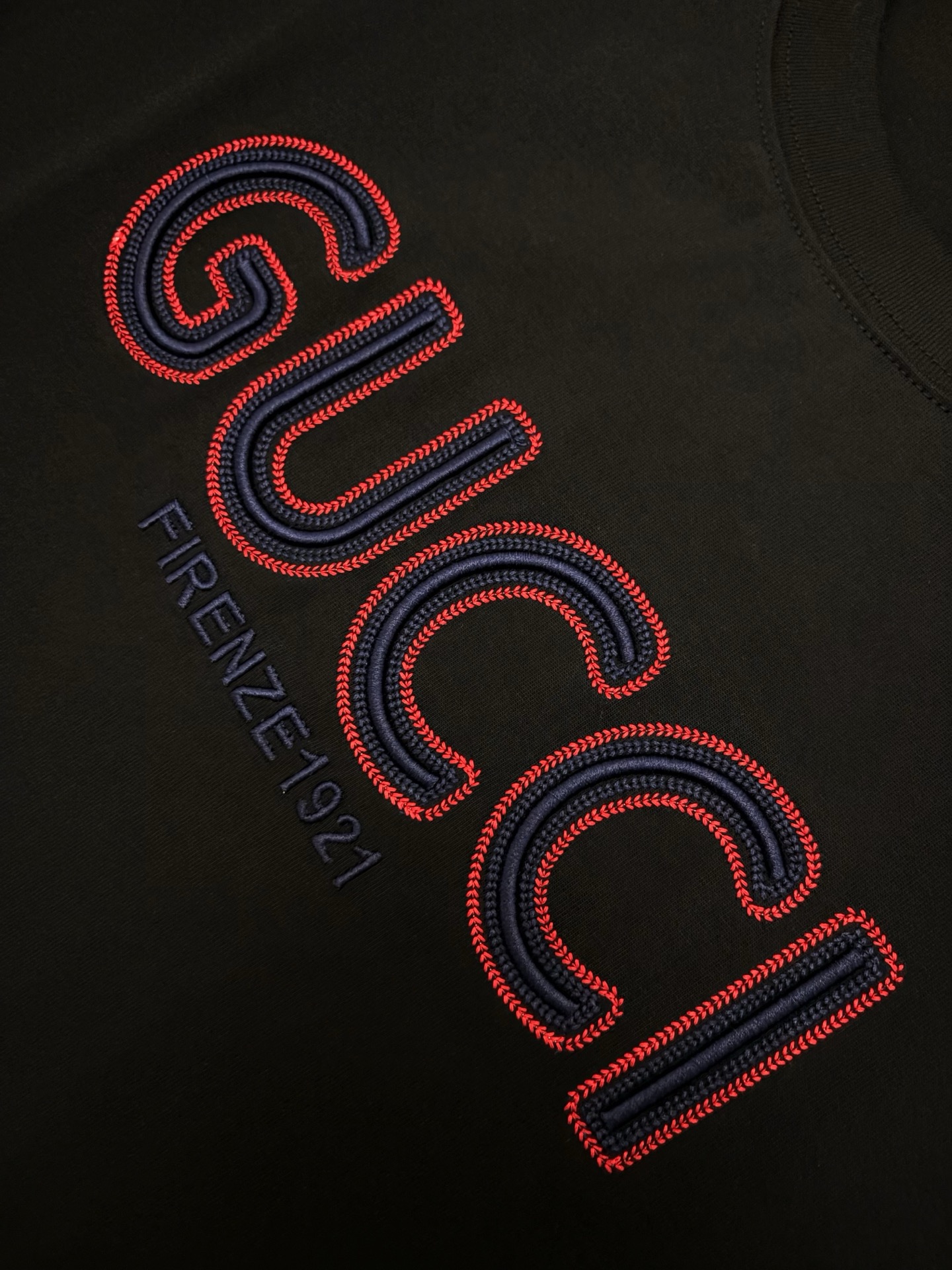 Gucci Gucci 古驰刺绣棉质短袖T恤