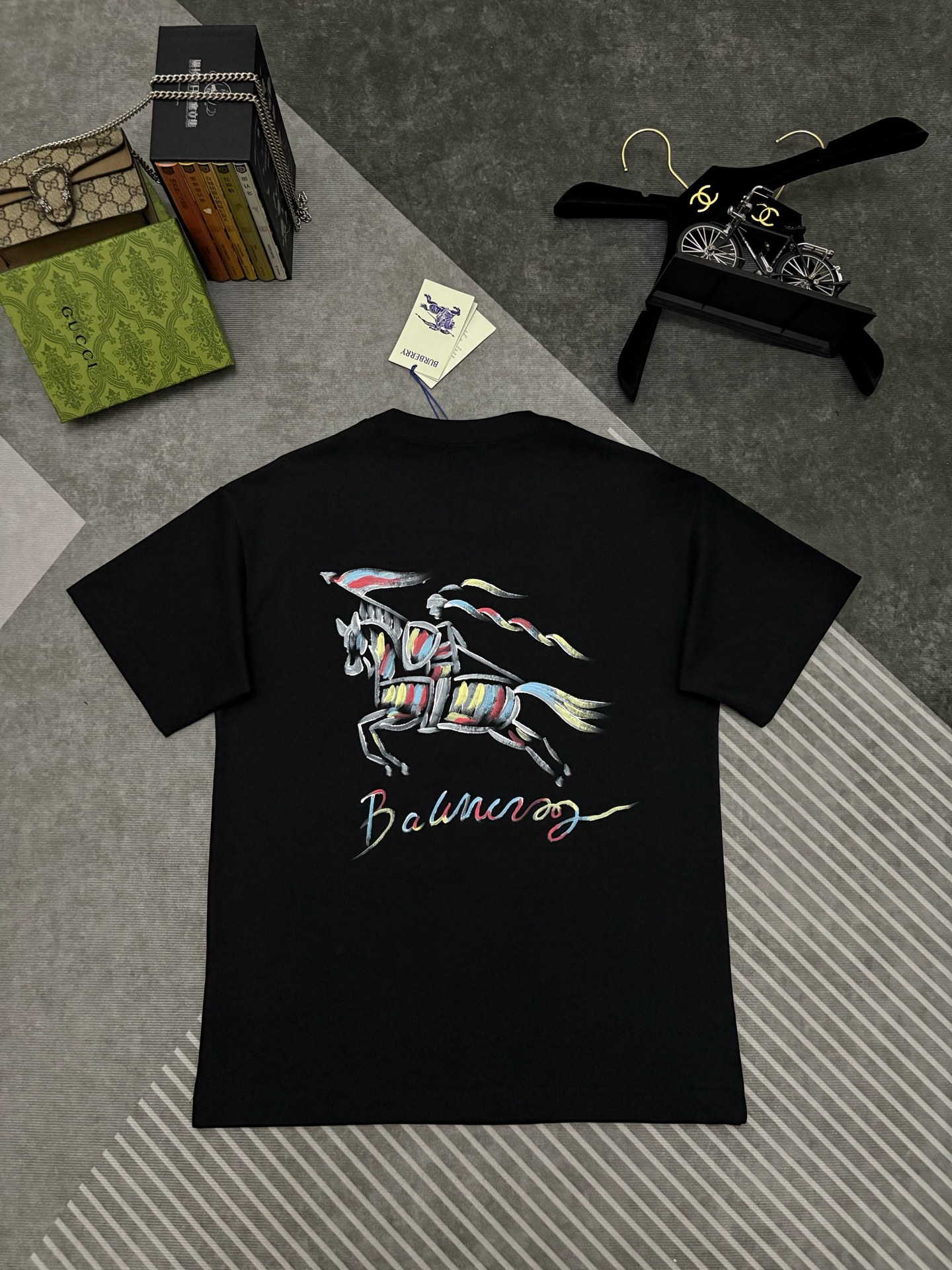 Burberry BBR BURBERRY 巴宝莉素描印花棉质短袖T恤