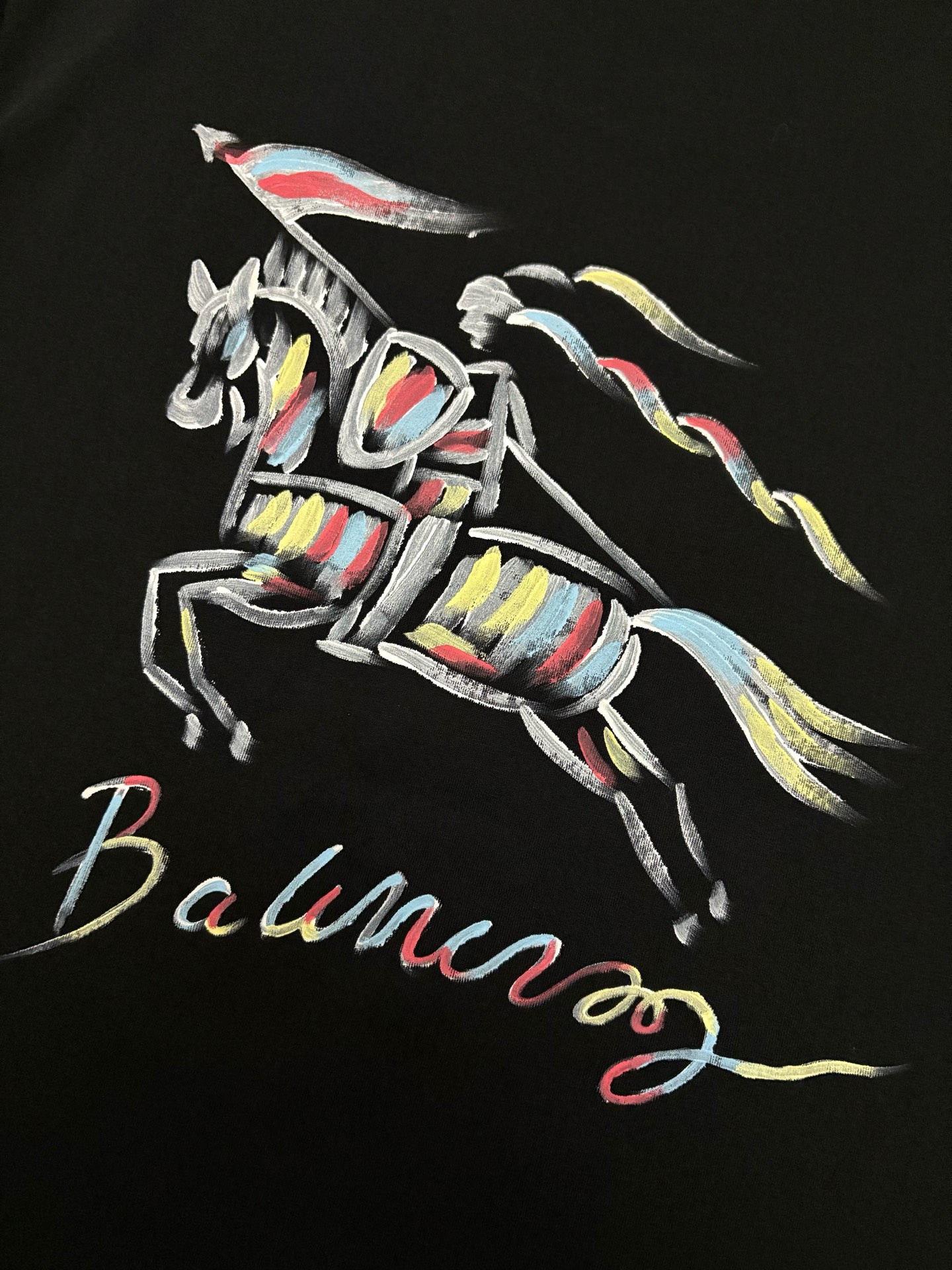 Burberry BBR BURBERRY 巴宝莉素描印花棉质短袖T恤