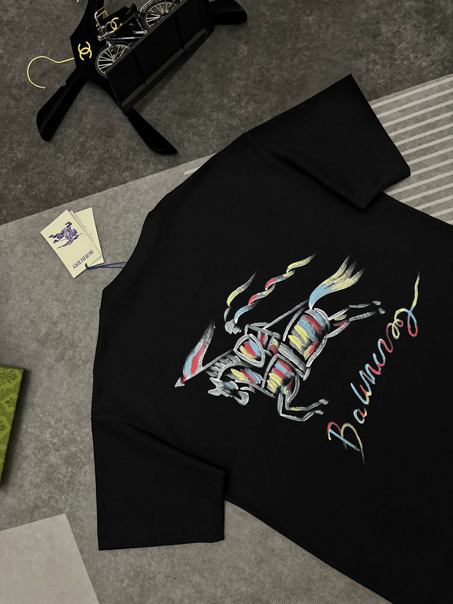 Burberry BBR BURBERRY 巴宝莉素描印花棉质短袖T恤