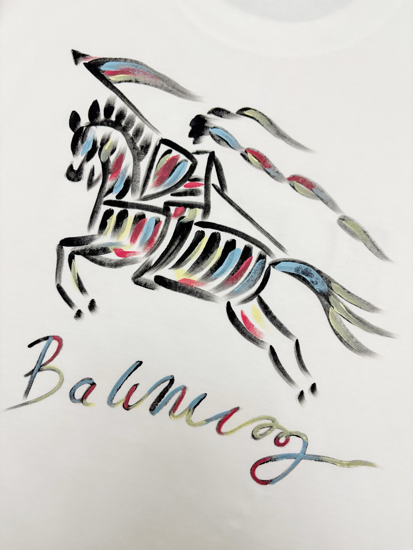 Burberry BBR BURBERRY 巴宝莉素描印花棉质短袖T恤