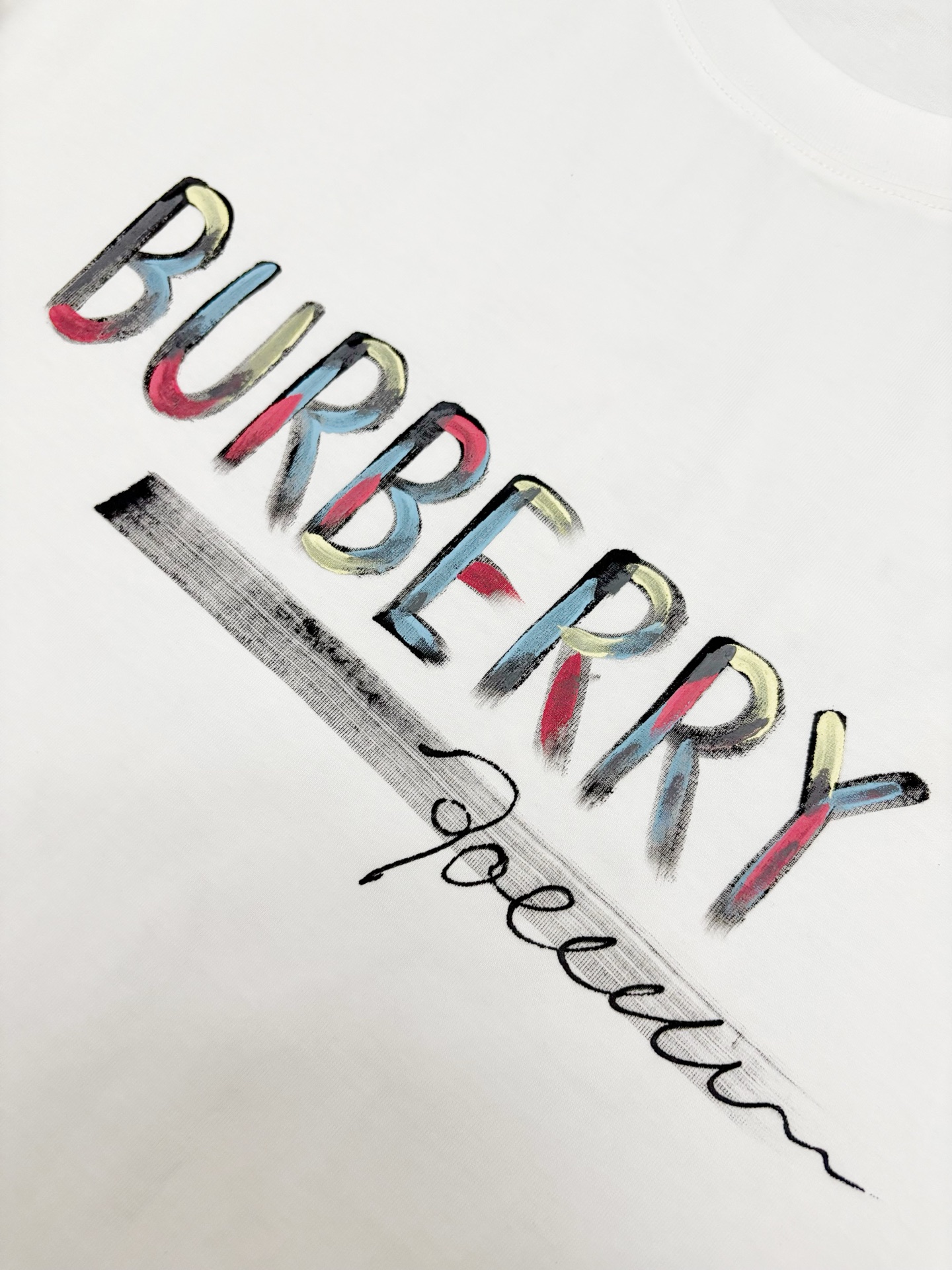 Burberry BBR BURBERRY 巴宝莉素描印花棉质短袖T恤