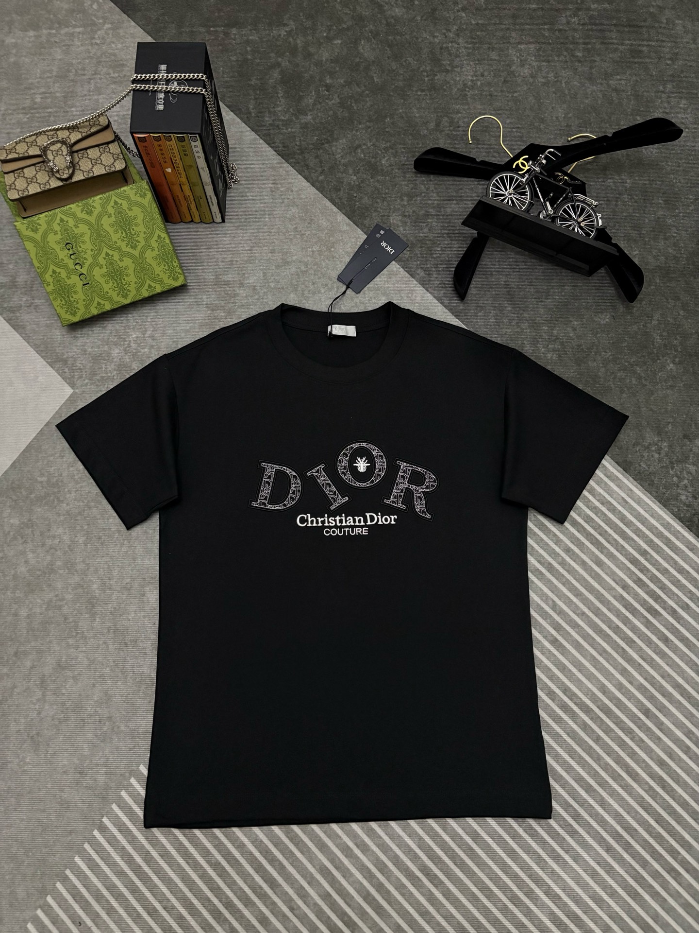Dior Dior 迪奥 刺绣双纱棉短袖T恤