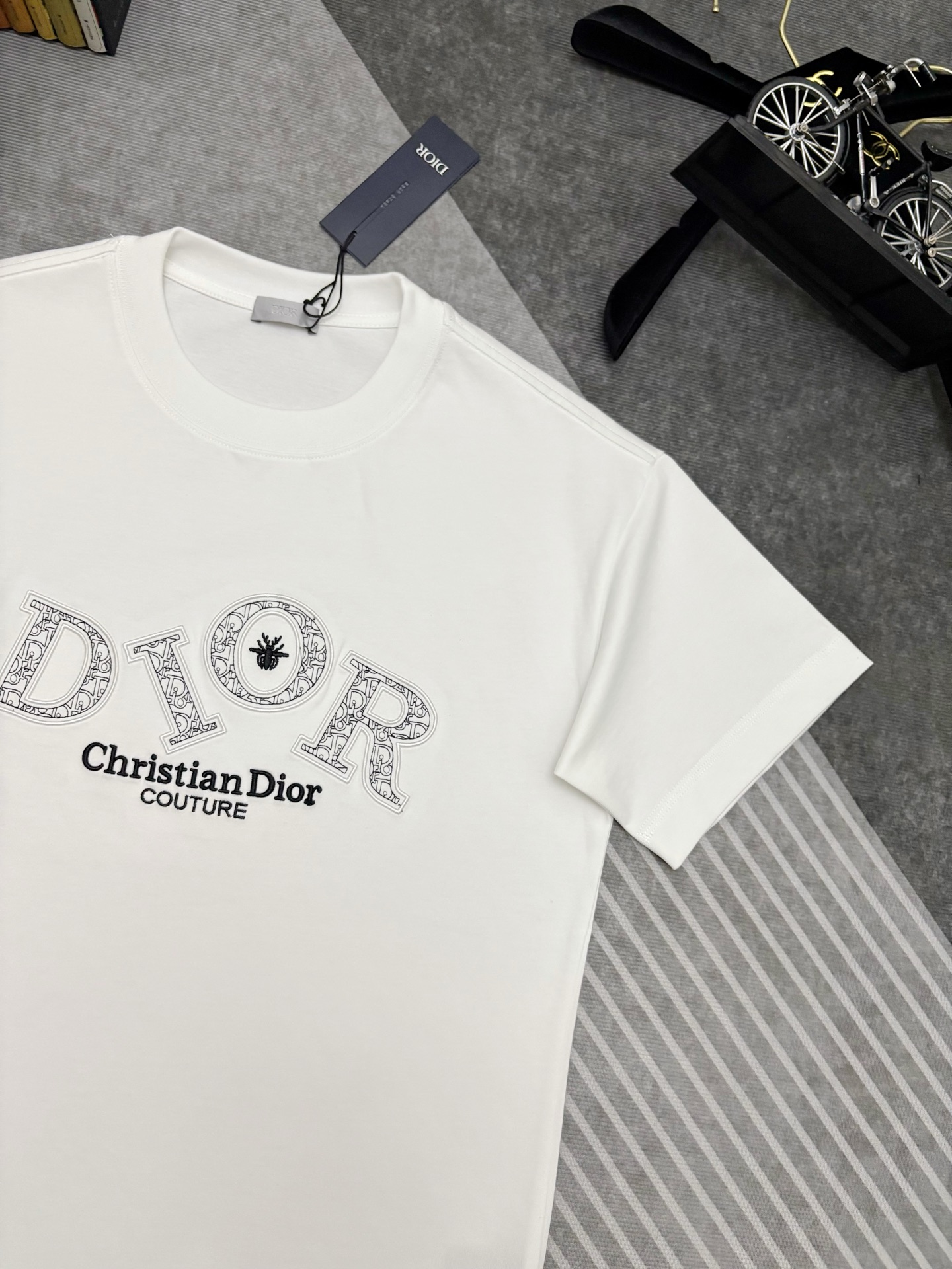 Dior Dior 迪奥 刺绣双纱棉短袖T恤