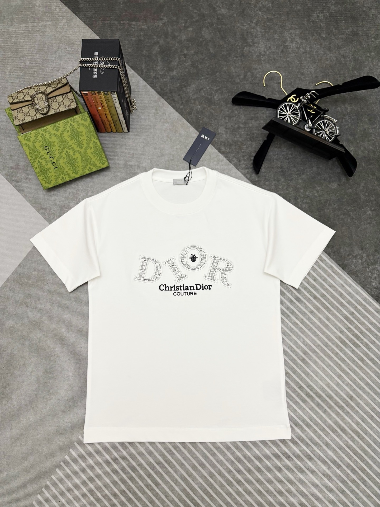 Dior Dior 迪奥 刺绣双纱棉短袖T恤