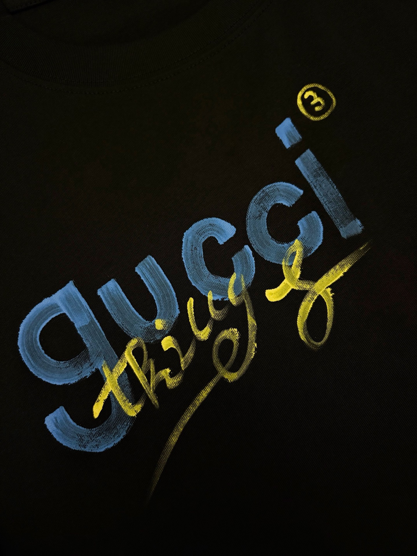 Gucci Gucci 古驰涂鸦印花棉质短袖T恤