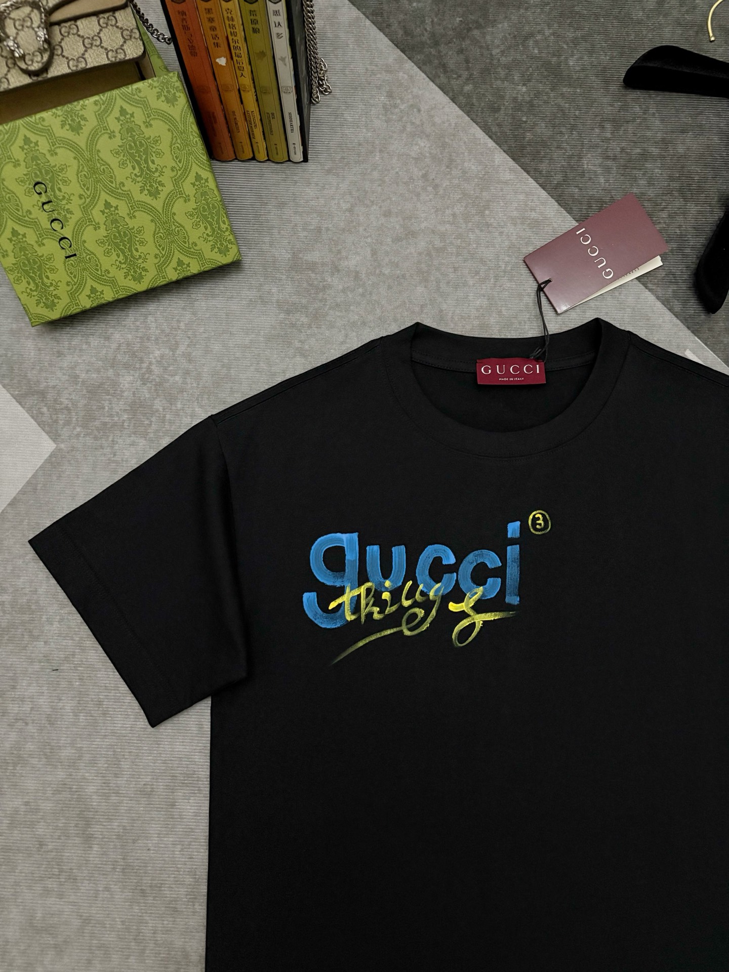 Gucci Gucci 古驰涂鸦印花棉质短袖T恤