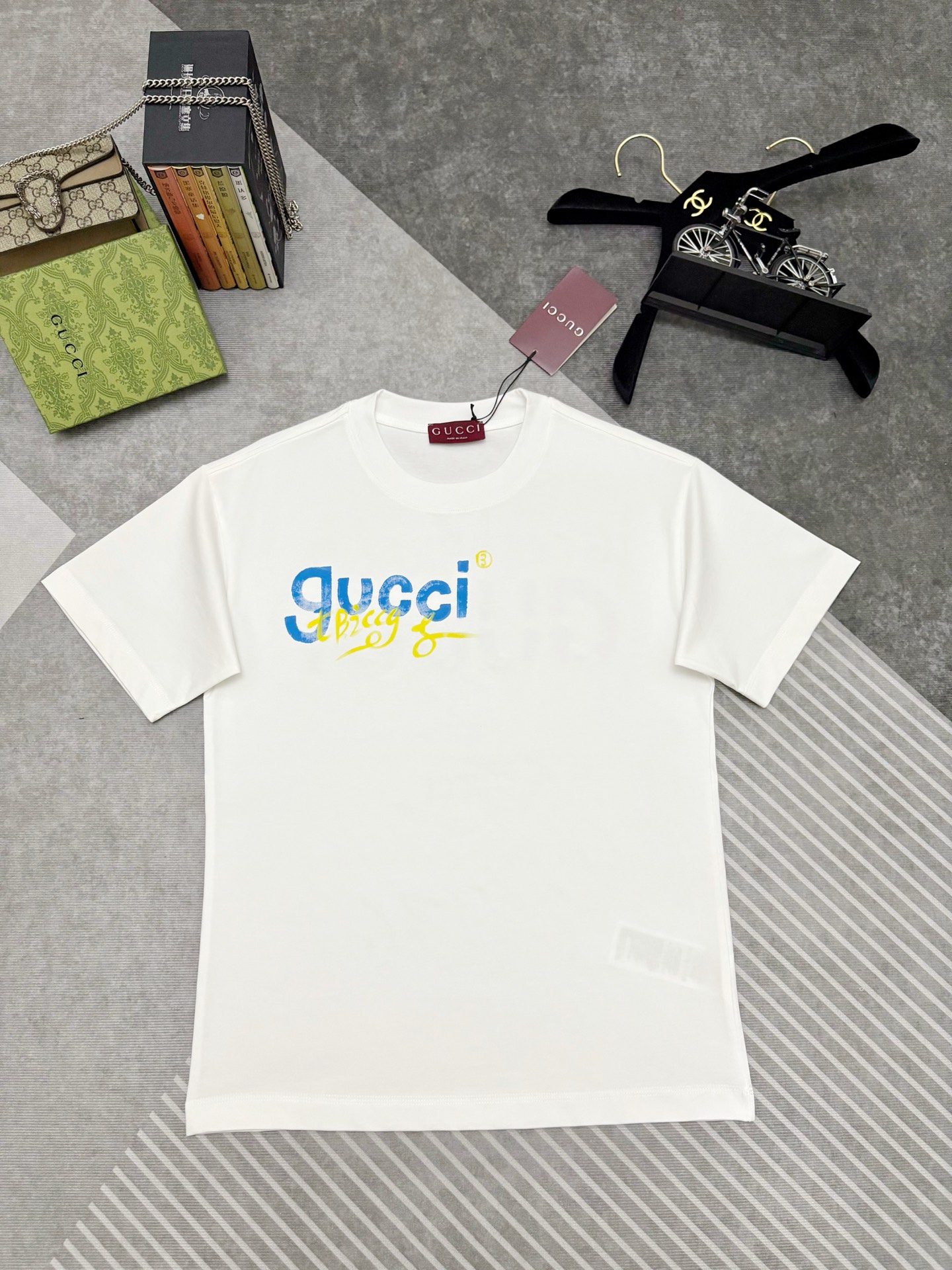 Gucci Gucci 古驰涂鸦印花棉质短袖T恤