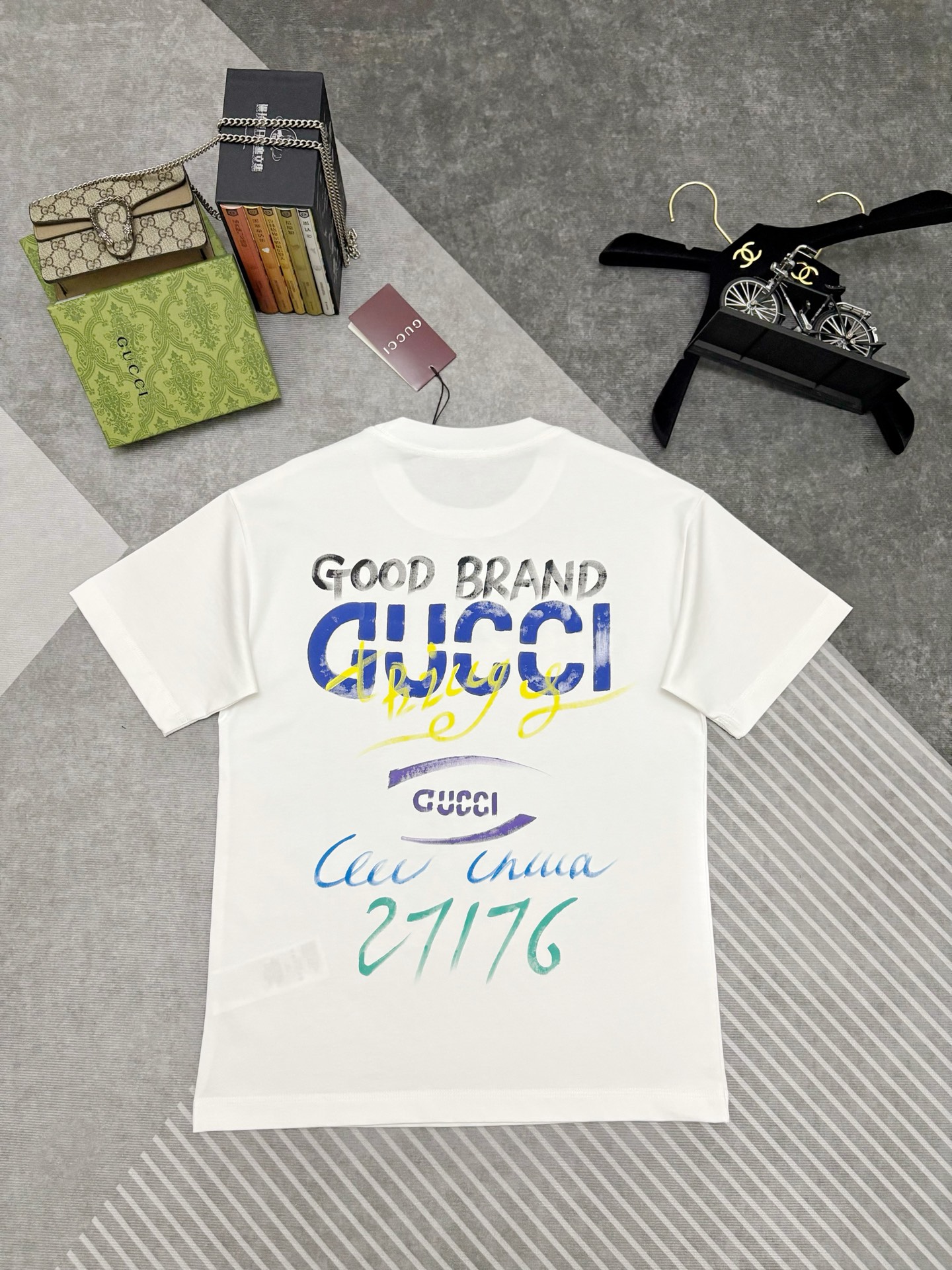 Gucci Gucci 古驰涂鸦印花棉质短袖T恤