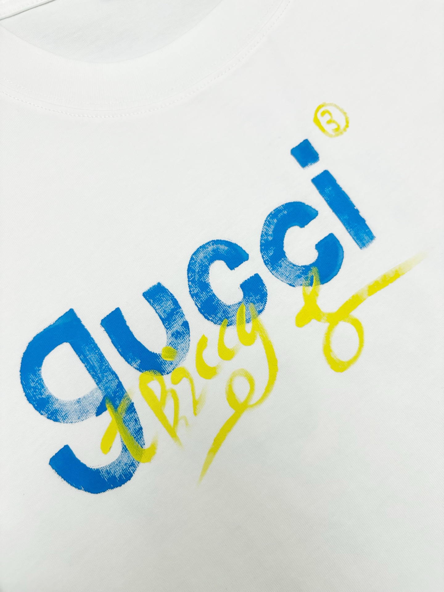 Gucci Gucci 古驰涂鸦印花棉质短袖T恤