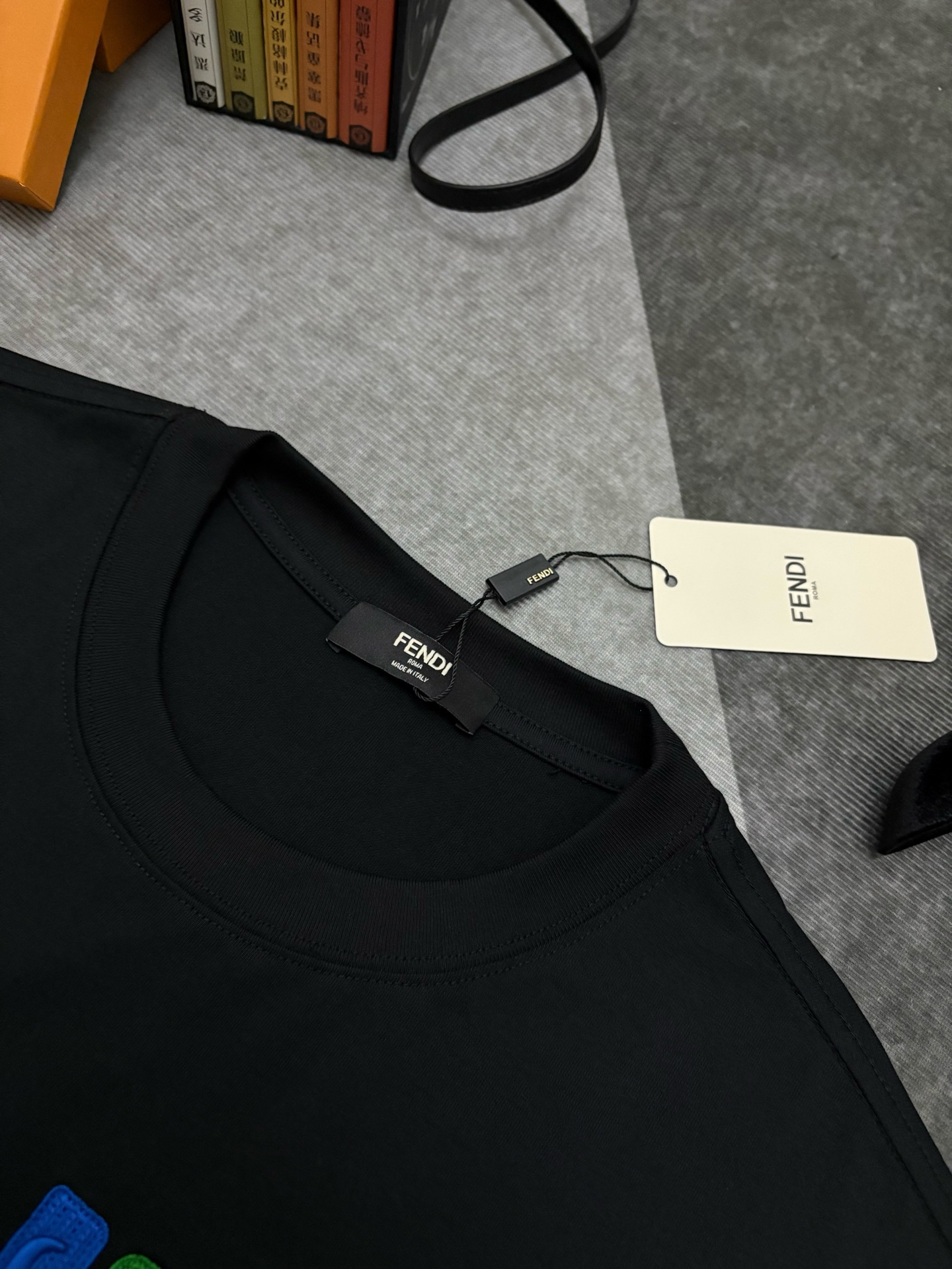 Fendi FENDI 芬迪 彩色字母刺绣棉质短袖T恤