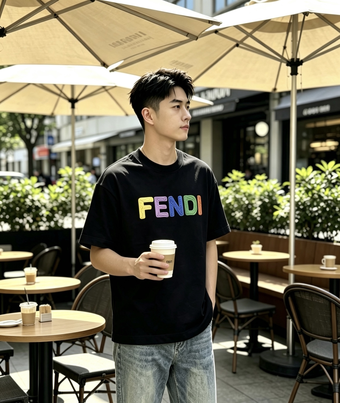 Referencia de negro en el cuerpo, unisex