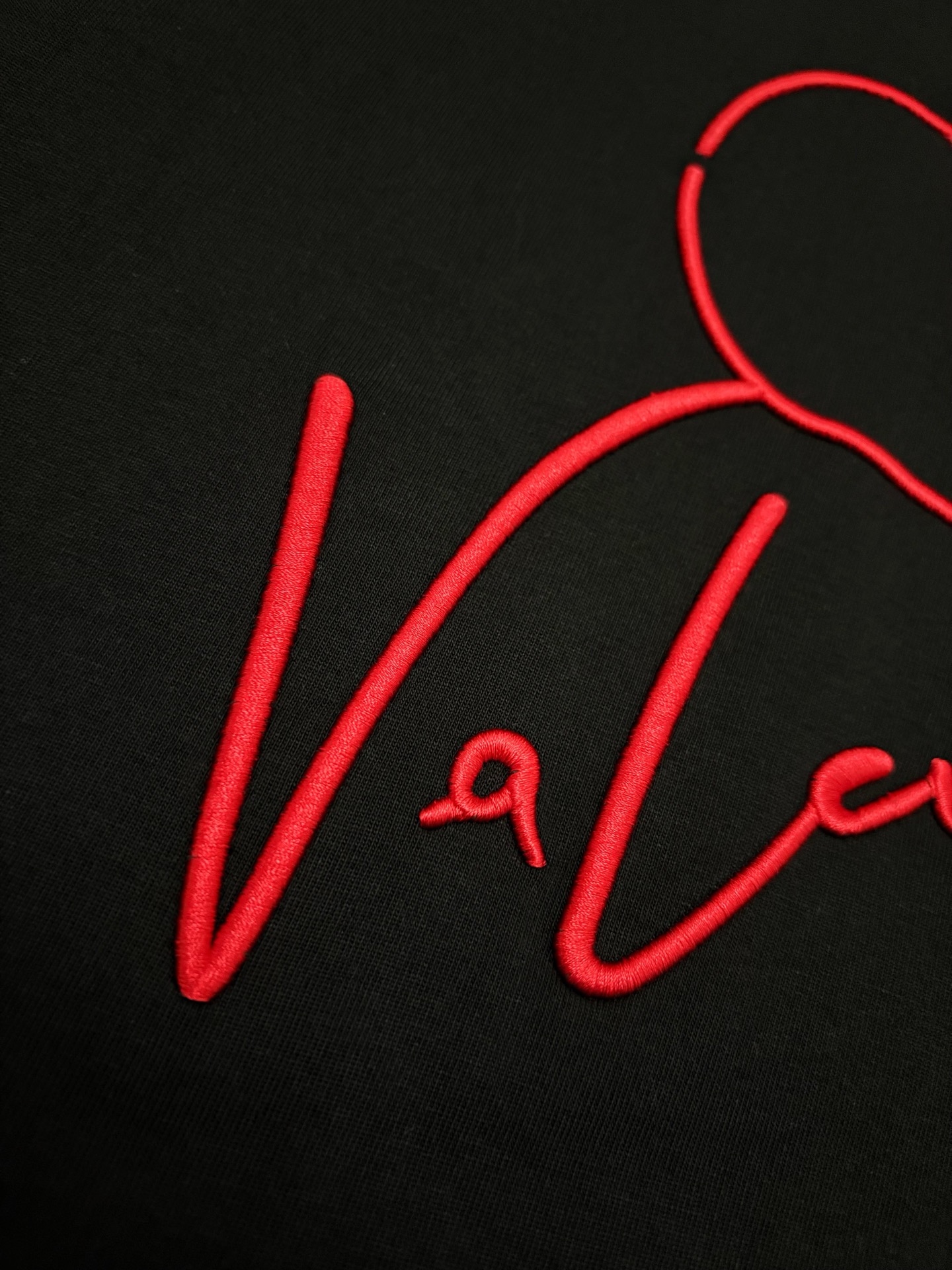 Valentino Valentino华伦天奴 刺绣双纱棉质短袖T恤