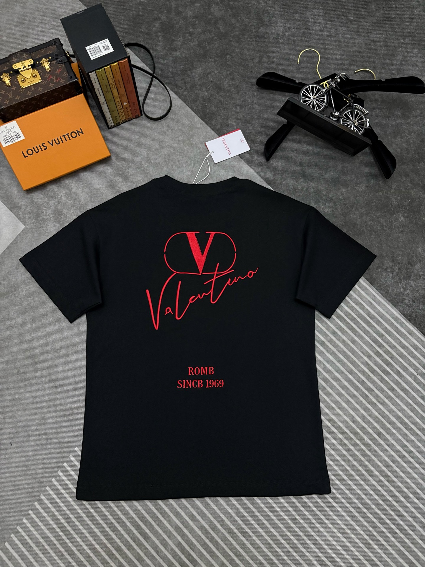 Valentino Valentino华伦天奴 刺绣双纱棉质短袖T恤