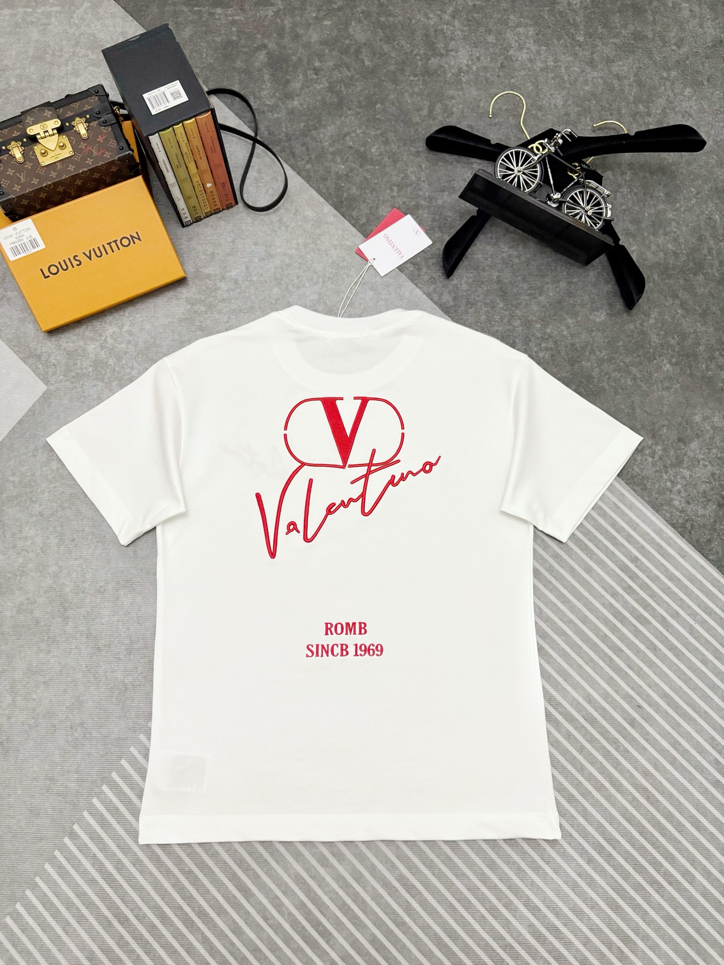 Valentino Valentino华伦天奴 刺绣双纱棉质短袖T恤