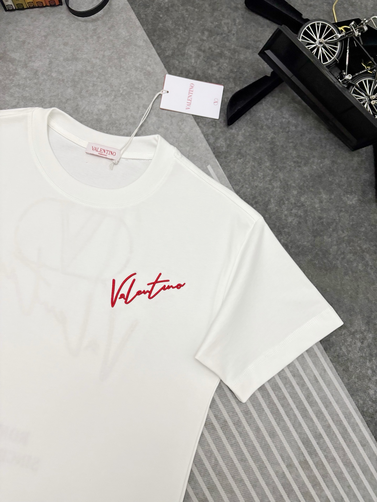 Valentino Valentino华伦天奴 刺绣双纱棉质短袖T恤