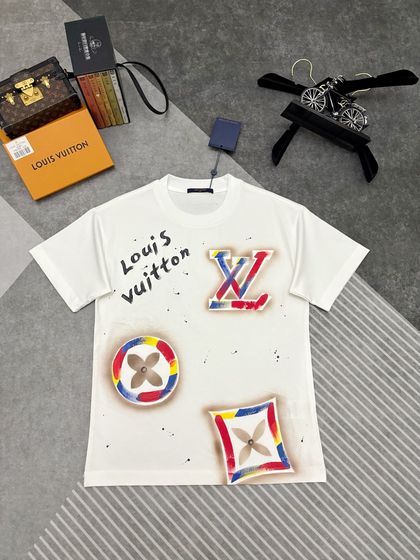 Louis Vuitton Louis Vuitton路易威登涂鸦印花棉质短袖T恤