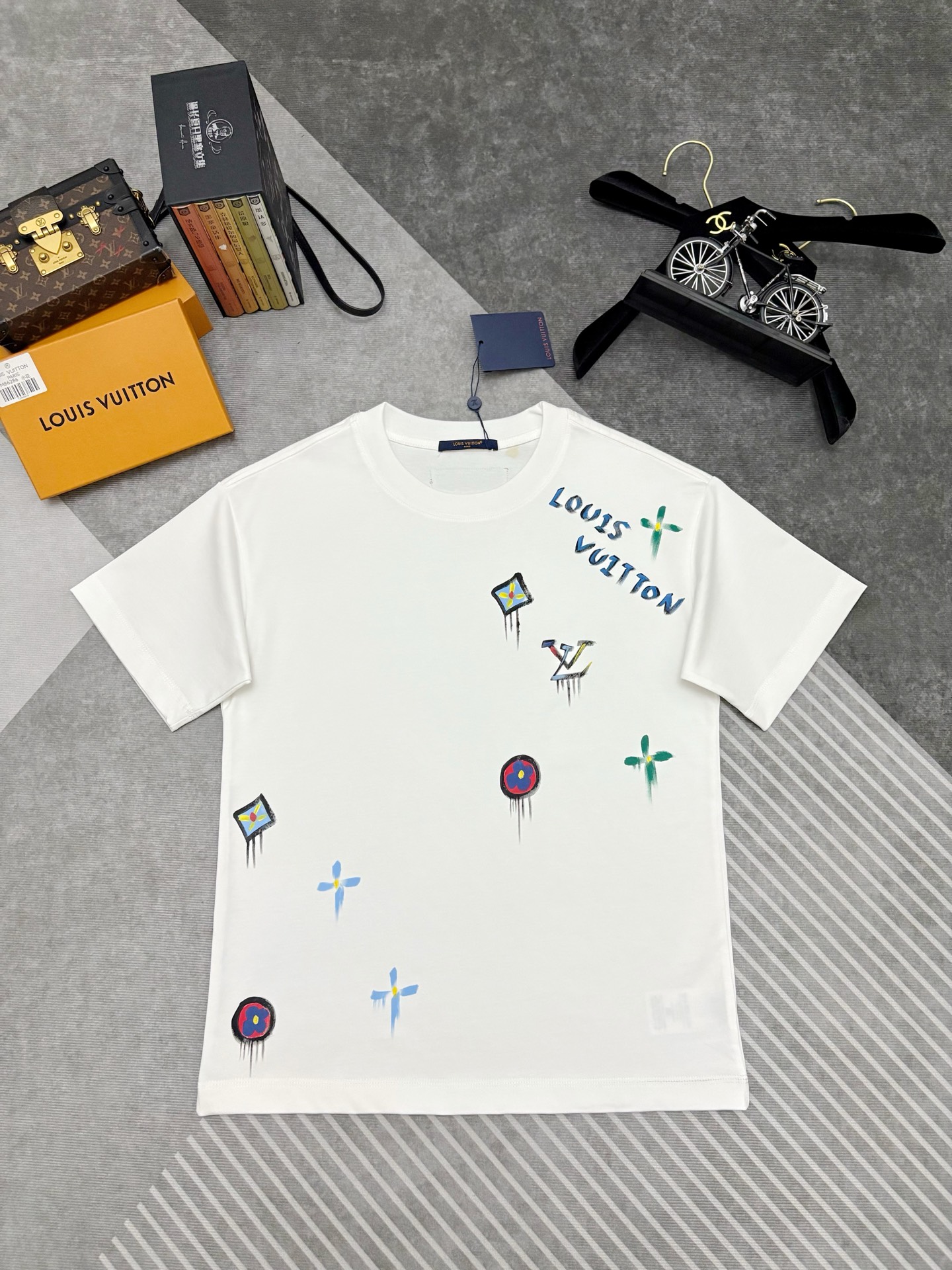 Louis Vuitton Louis Vuitton路易威登涂鸦印花棉质短袖T恤