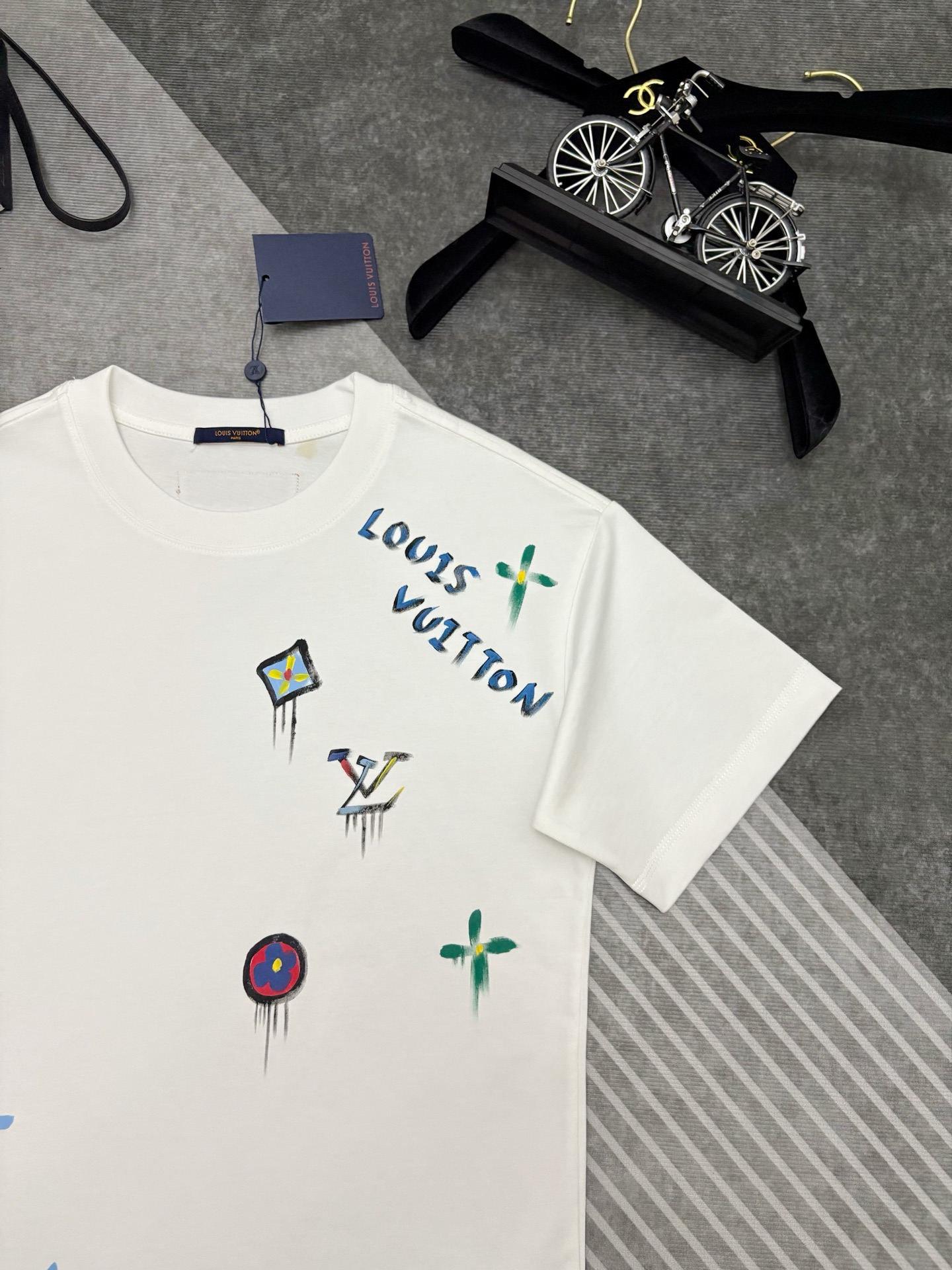 Louis Vuitton Louis Vuitton路易威登涂鸦印花棉质短袖T恤