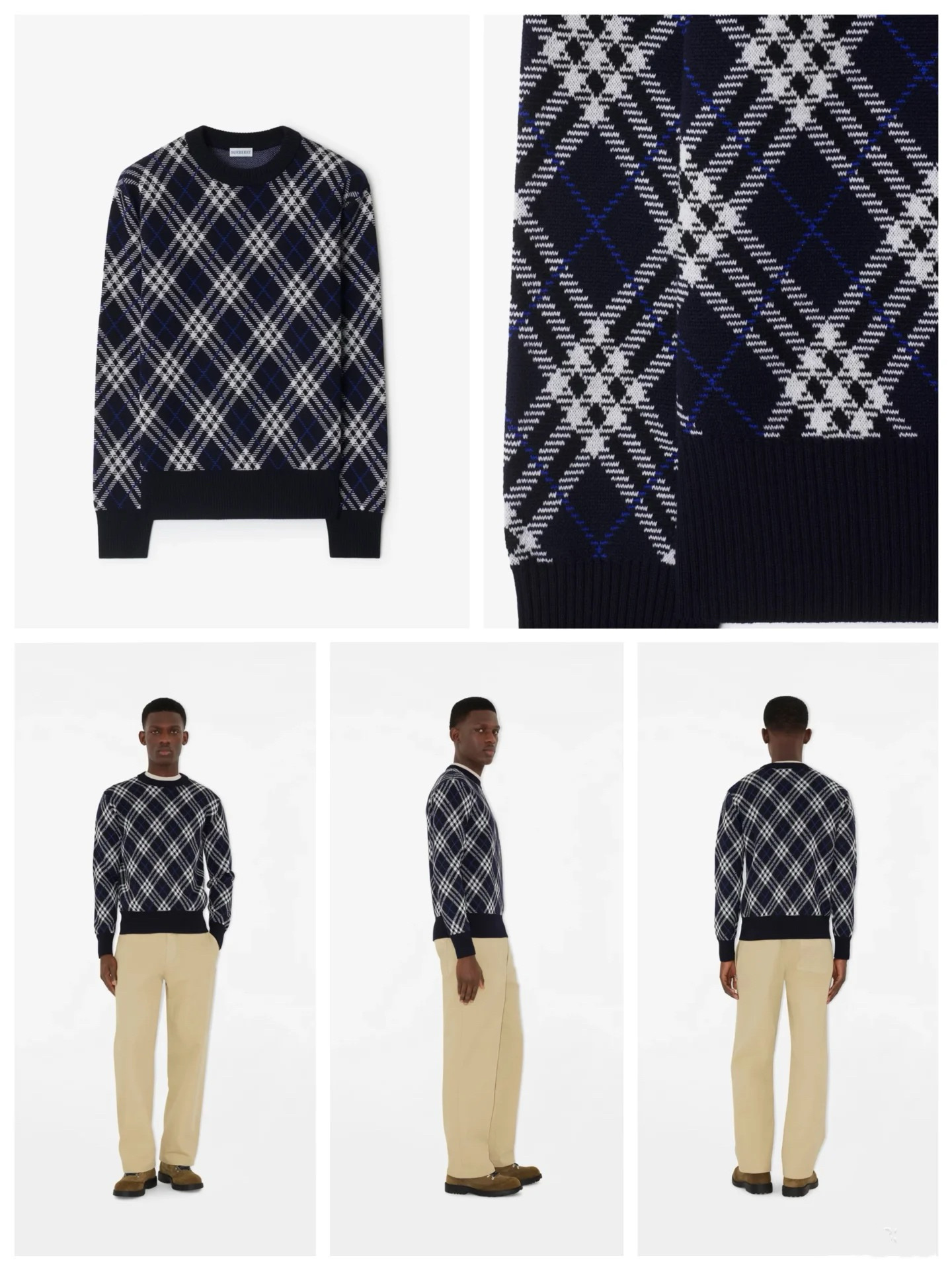 NO:600501,BURBE*RY 2025 new autumn and winter men's wool knitted sweater. A versatile item that every major fashion buyer and celebrity has. Simple and fashionable, it looks good, and the upper body is full of gentleman style. The whole sweater not only has exquisite texture and craftsmanship,  The routing is even and neat with meticulous workmanship. The overall beauty and elegance ensure that the silhouette of the clothes is not easily deformed. The custom-made wool blended fabric is neither too loose nor too tight, and has very good recovery properties. It is a fashion item that is both cold-resistant and fashionable in autumn and winter.  Size M-3XL. Color blue khaki,,burberry,burberry,sweaters,alexander wang19860909BURBE*RY巴宝*莉2025秋冬新款男士羊毛针织毛衣.各大时尚买手明星人手一件的百搭单品.简单时尚甚是好看,上身绅士范十足.整件毛衣不单纹理工艺精美,走线更是精工细作均匀整齐.整体美观大方保证了衣服的廓形不易变形.定制羊毛混纺面料,既不会很宽松也不会很紧绷,恢复性非常好.秋冬御寒与时尚兼备的一款时装单品. 尺码M-3XL. 颜色蓝色 卡其色,,burberry,burberry,sweaters,alexander wang,Men's clothing