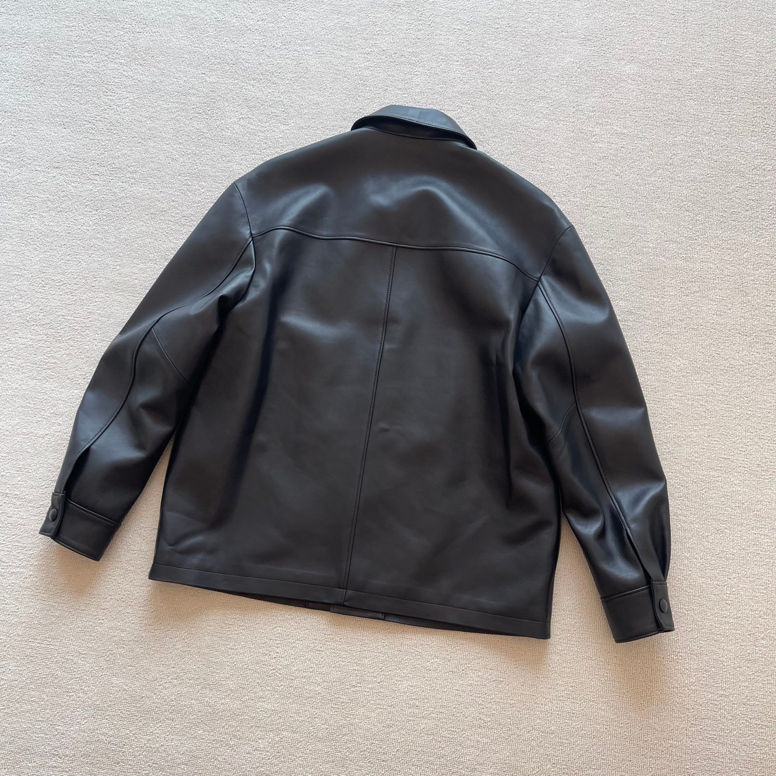 Prada Lambskin Leather Jacket Shirt with Triangle Logo - New 24SS 3 a1725263223130 4422