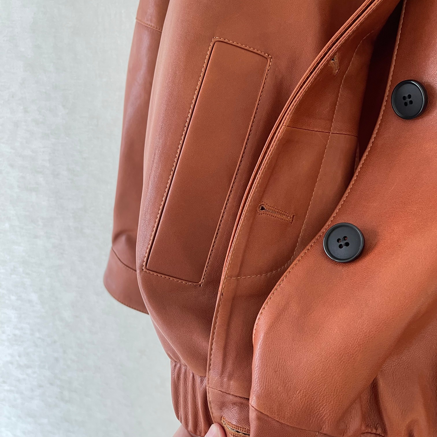 Miu Miu Style Vintage Brown Leather Jacket - Natural Lambskin, Unisex 6 a1725270714261 0386
