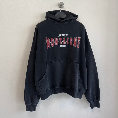 Balenciaga Paris Distressed Logo Sweatshirt - Unisex, Black/Grey 1 Balenciaga Paris Distressed Logo Sweatshirt - Unisex, Black/Grey