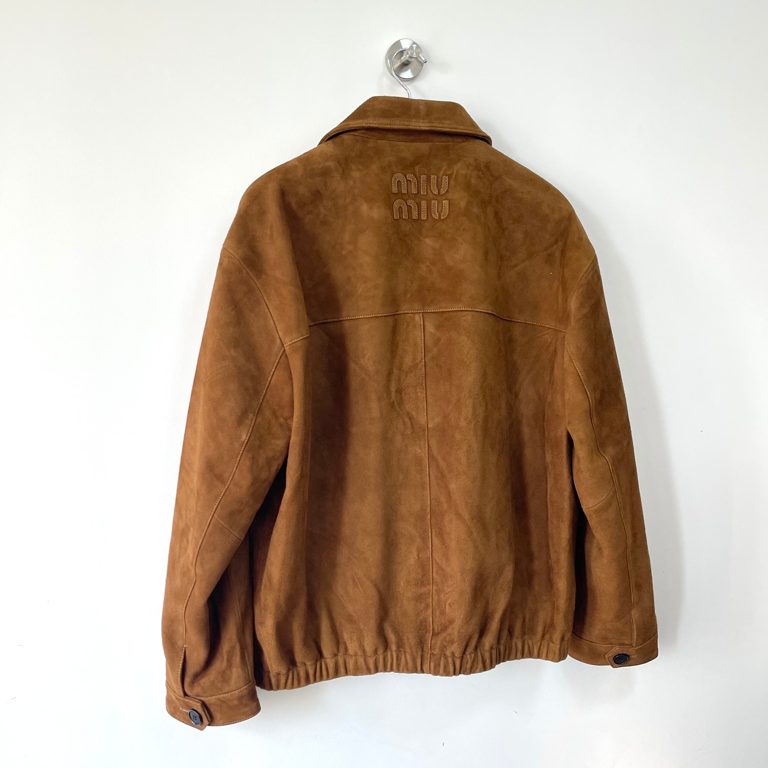 Miu Miu Vintage Brown Leather Jacket - Lamb Suede, Melaleuca Style 4 a1727515722446 8512