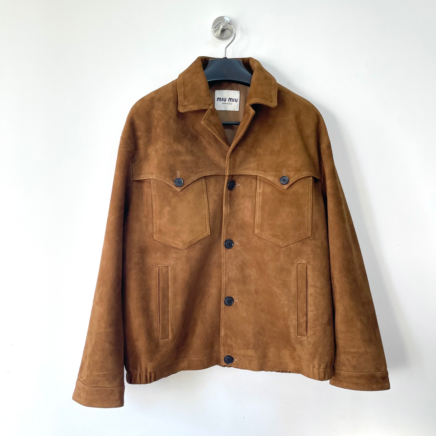 Miu Miu Vintage Brown Leather Jacket - Lamb Suede, Melaleuca Style 2 a1727515722448 0447