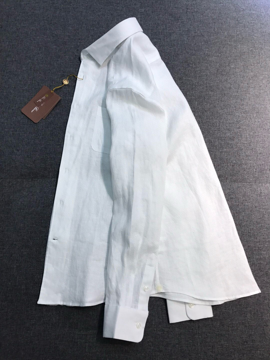 【新品-Loro piana家族男士高端时装款老钱风纯亚麻长袖衬衫，贸易公司渠道臻品，系出名门，纯正血统