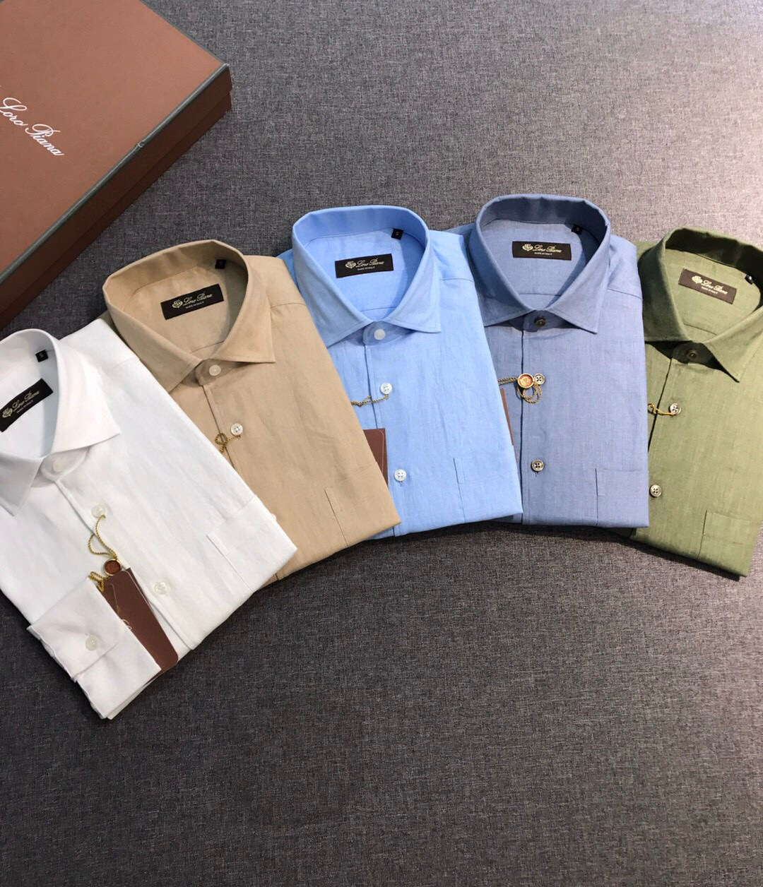 【新品-Loro piana家族男士高端时装款老钱风纯亚麻长袖衬衫，贸易公司渠道臻品，系出名门，纯正血统