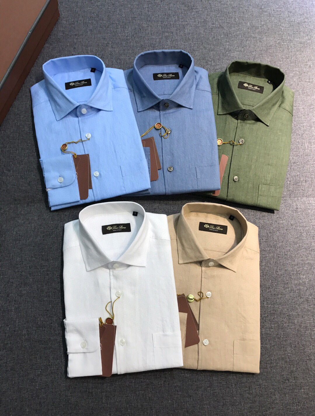【新品】-Loro piana家族男士高端时装款老钱风纯亚麻长袖衬衫，贸易公司渠道臻品，系出名门，纯正血