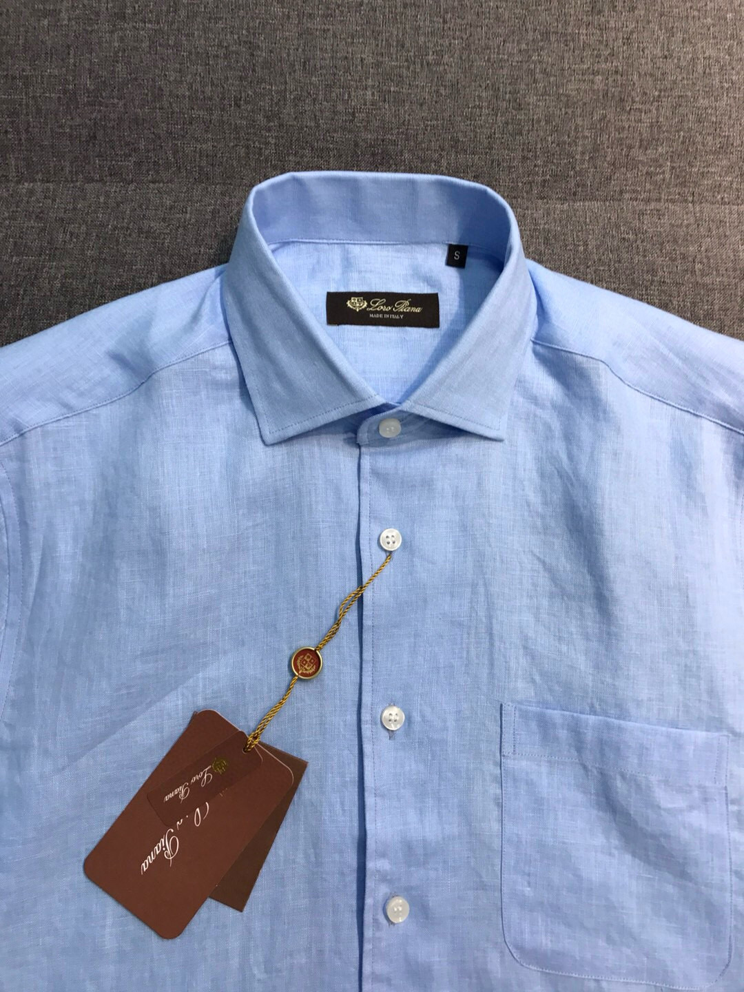 【新品】-Loro piana家族男士高端时装款老钱风纯亚麻长袖衬衫，贸易公司渠道臻品，系出名门，纯正血